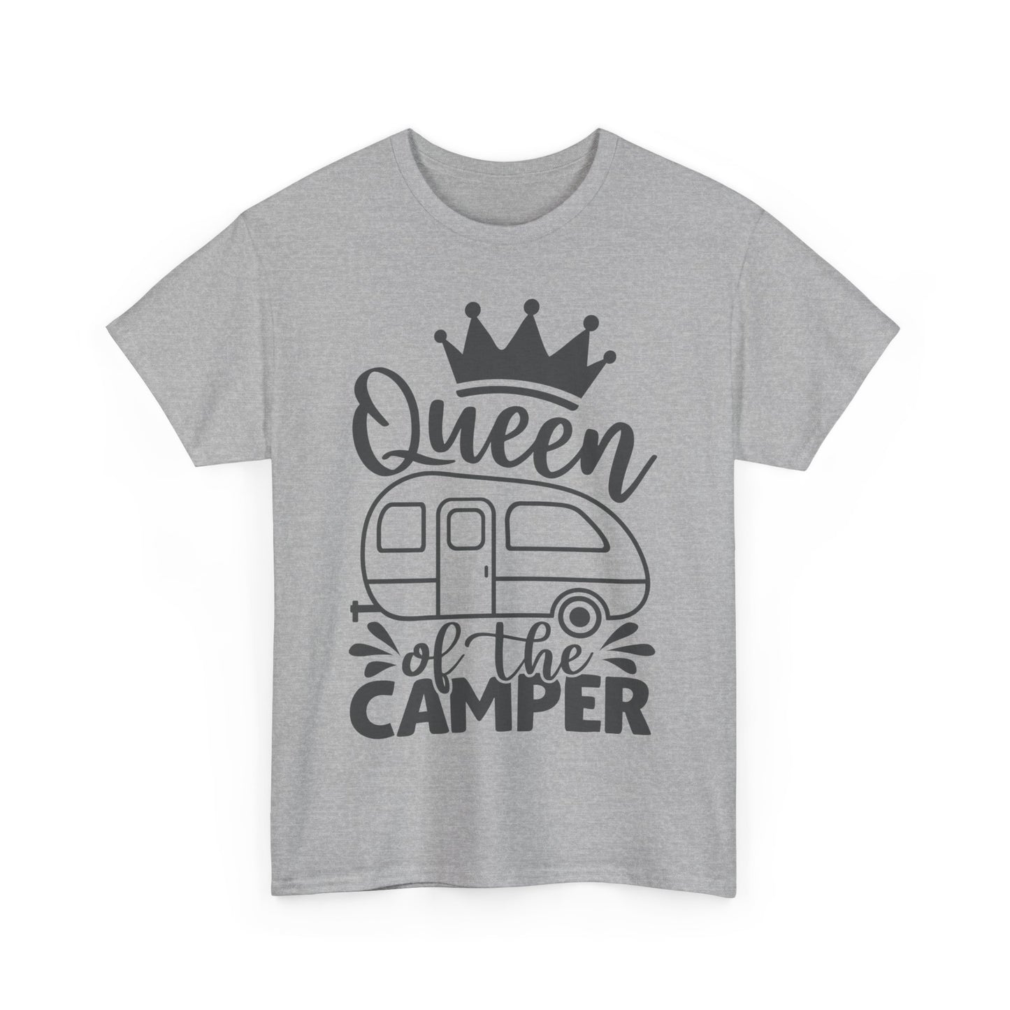Queen of the Camper Unisex Heavy Cotton Tee - Perfect for Adventure Lovers