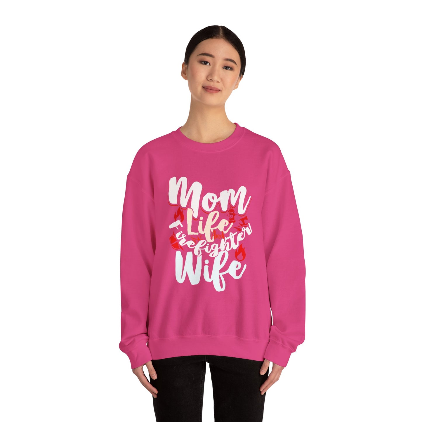 Firefighter Wife Crewneck Sweatshirt - Cozy Apparel for Moms
