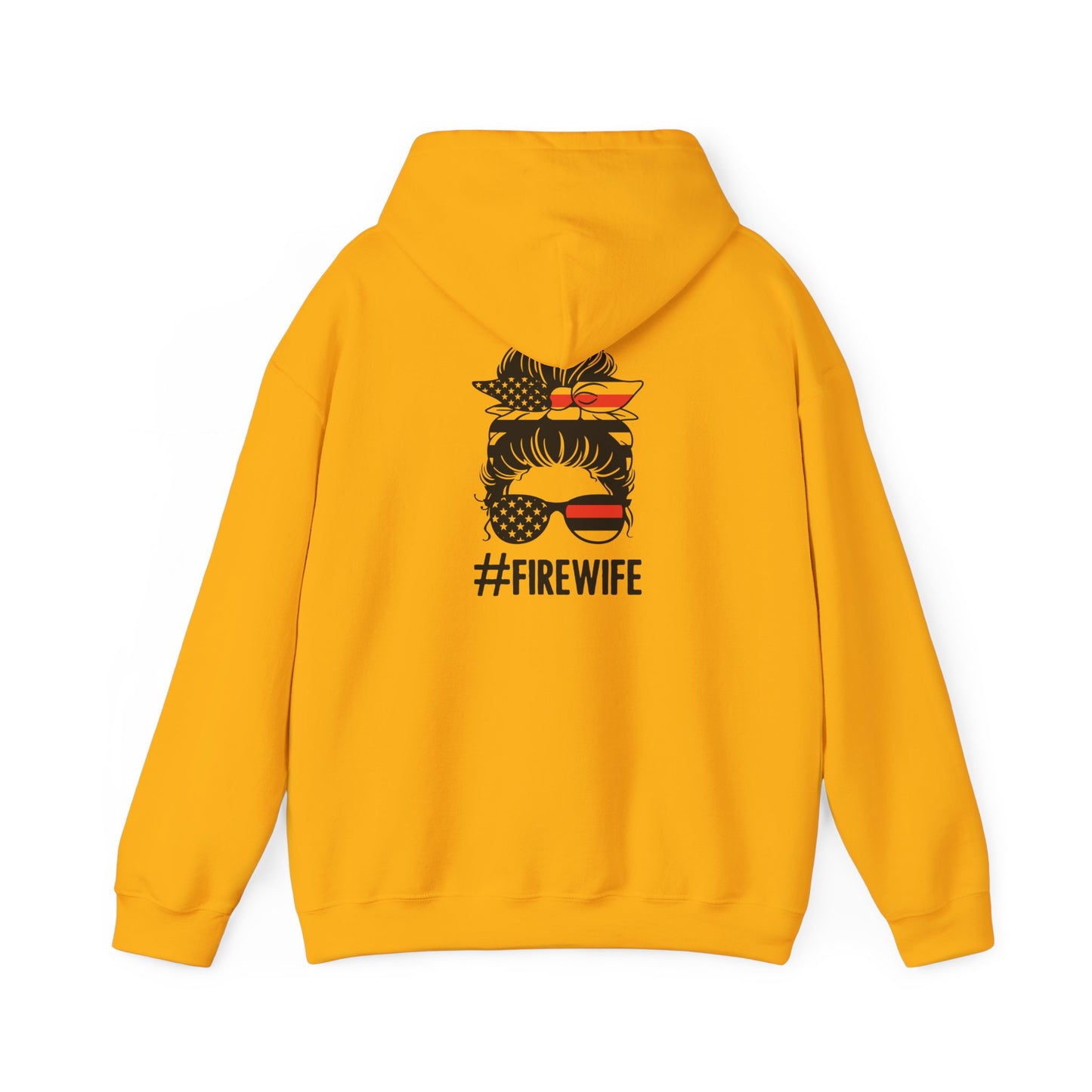 Firefighter Wife Hooded Sweatshirt - Unisex Heavy Blend with Uplifting Design