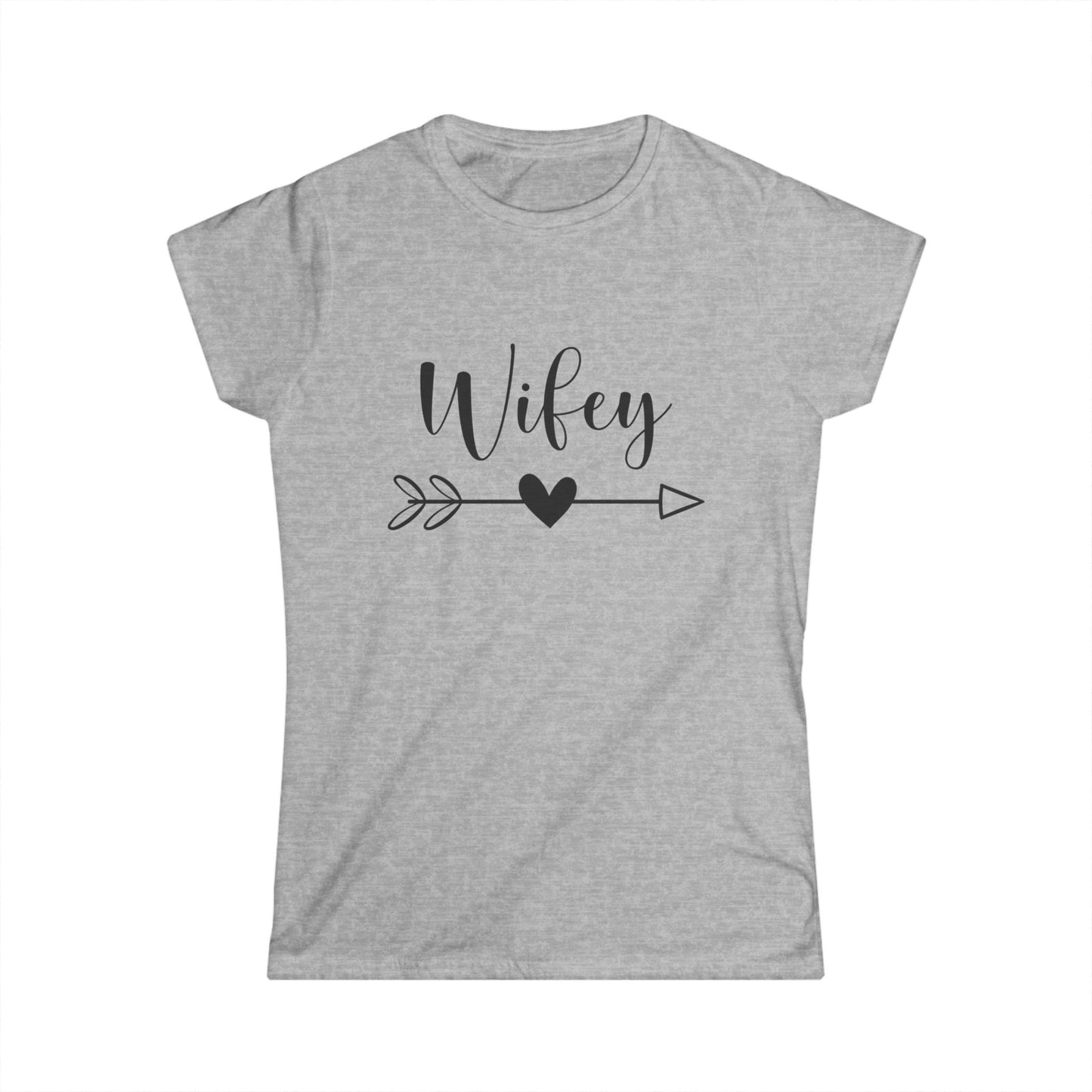 Wifey Softstyle Tee, Cute Gift for Newlyweds, Engagement, Bride, Bridal Shower, Couple Matching Tops