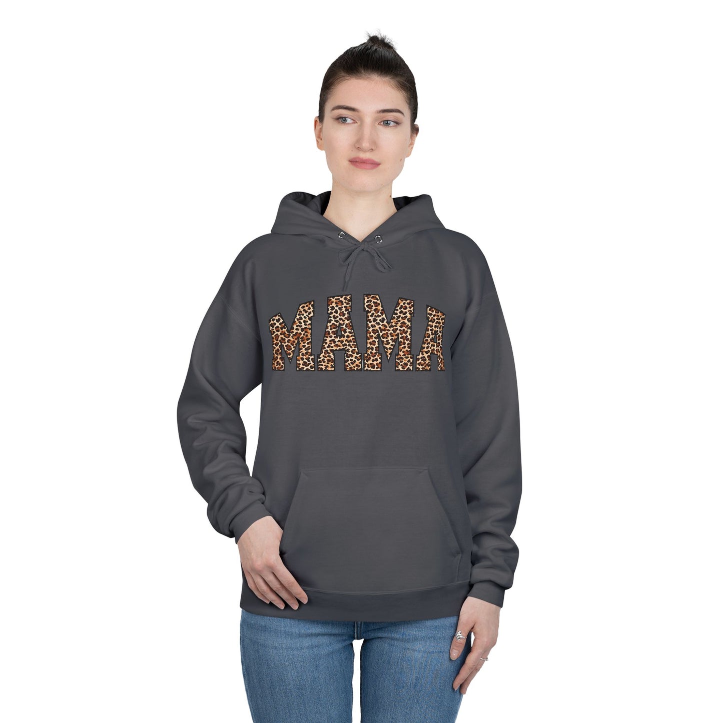 Leopard Print Mama Hoodie - Unisex EcoSmart® Pullover Sweatshirt