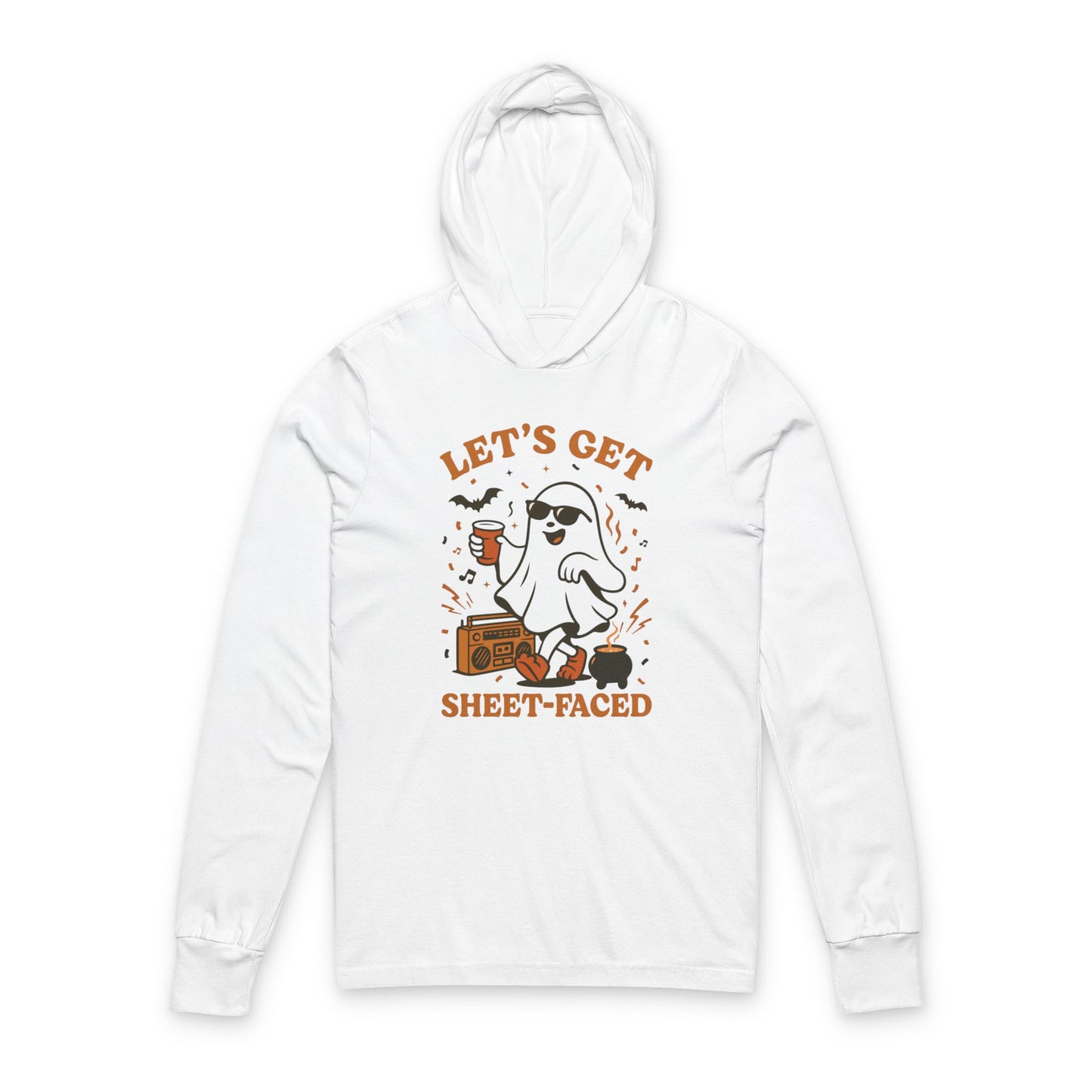 Ghostly Humor Unisex Hoodie - Fun Halloween Apparel, Casual Wear, Spooky Gift, Party Shirt, Long Sleeve Tee