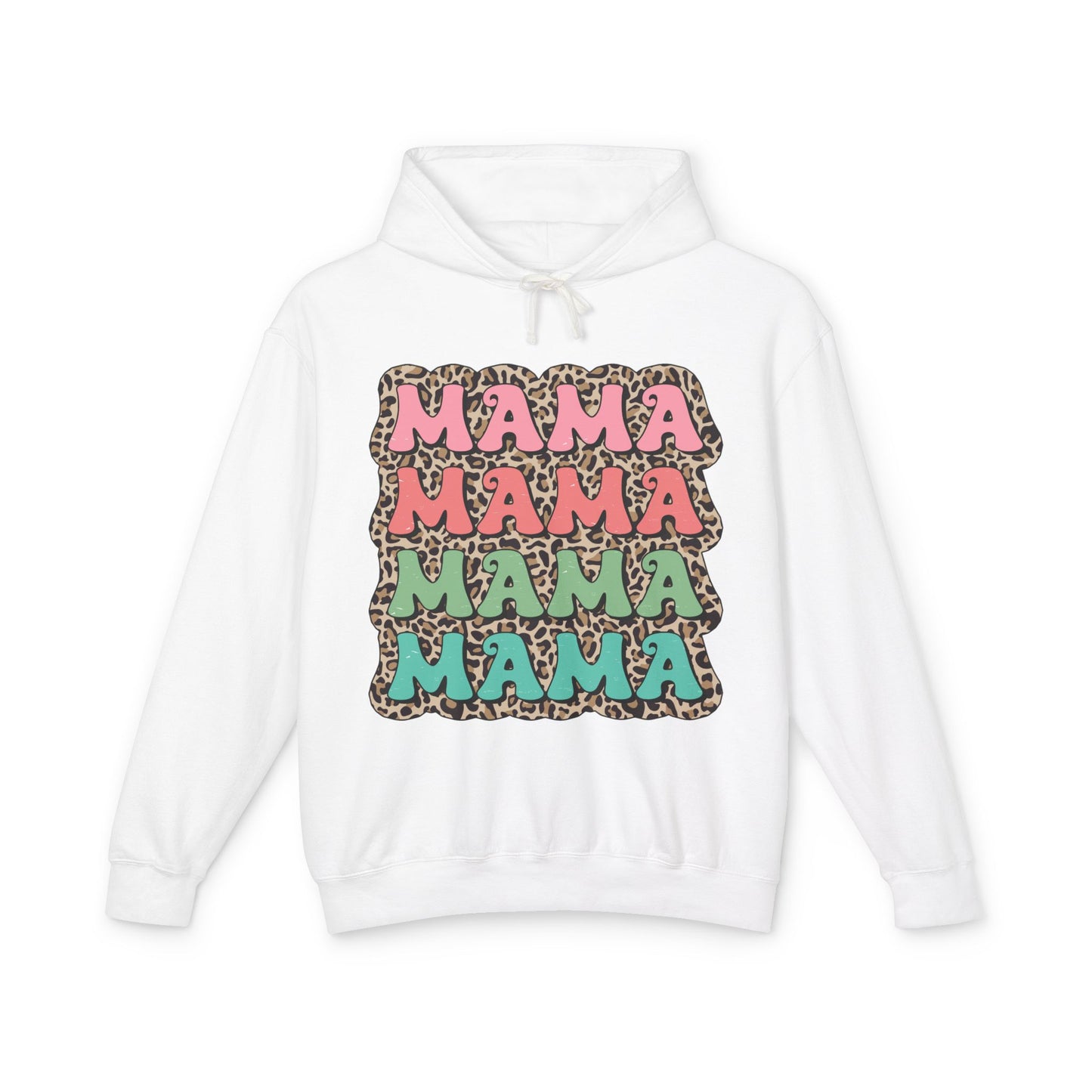 Mama Leopard Print Lightweight Hoodie for Moms