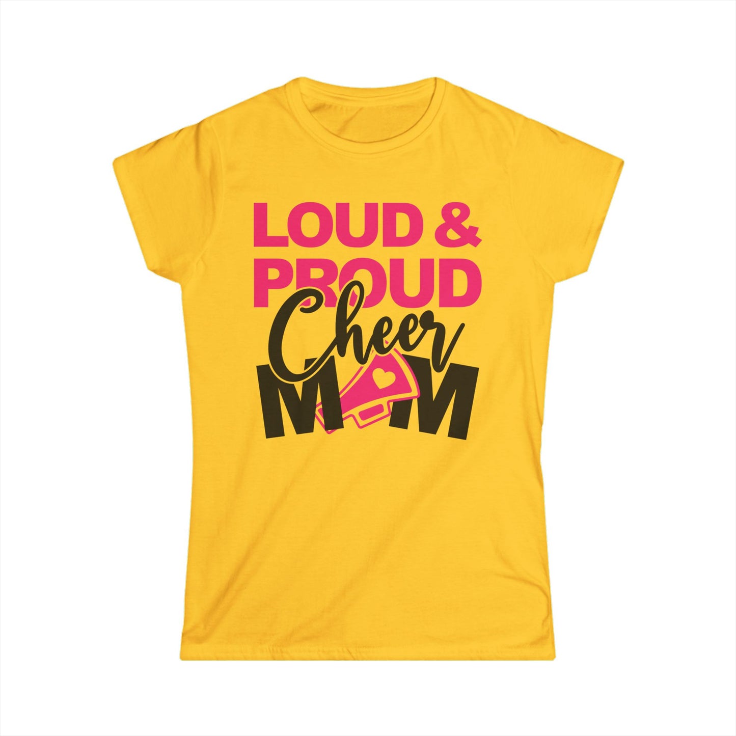 Loud & Proud Cheer Mom Tee | Cheerleading Gift, Sports Apparel, Mother's Day Gift, Team Spirit Shirt, Comfortable Casual Wear, gift for mom, gift for her