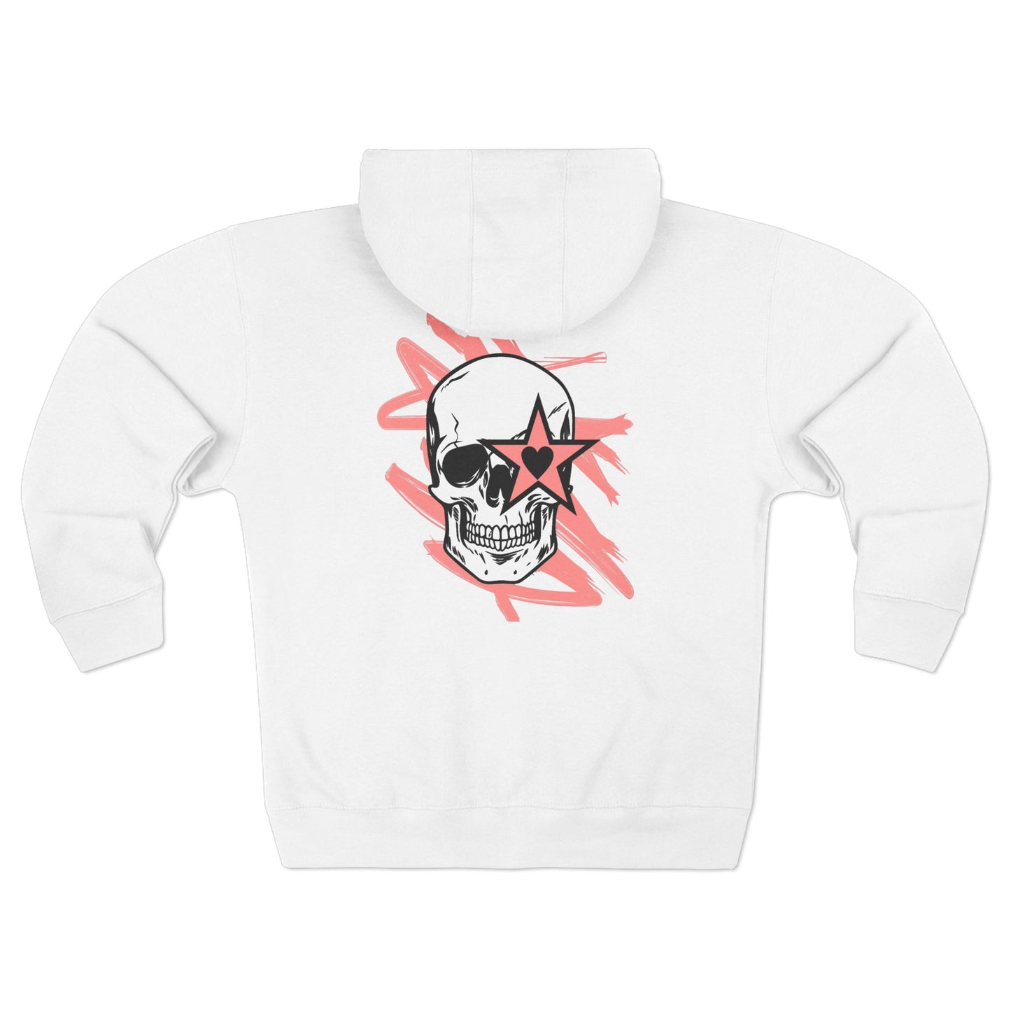 Unique & Imperfect Unisex Zip Hoodie - Edgy Skull Design