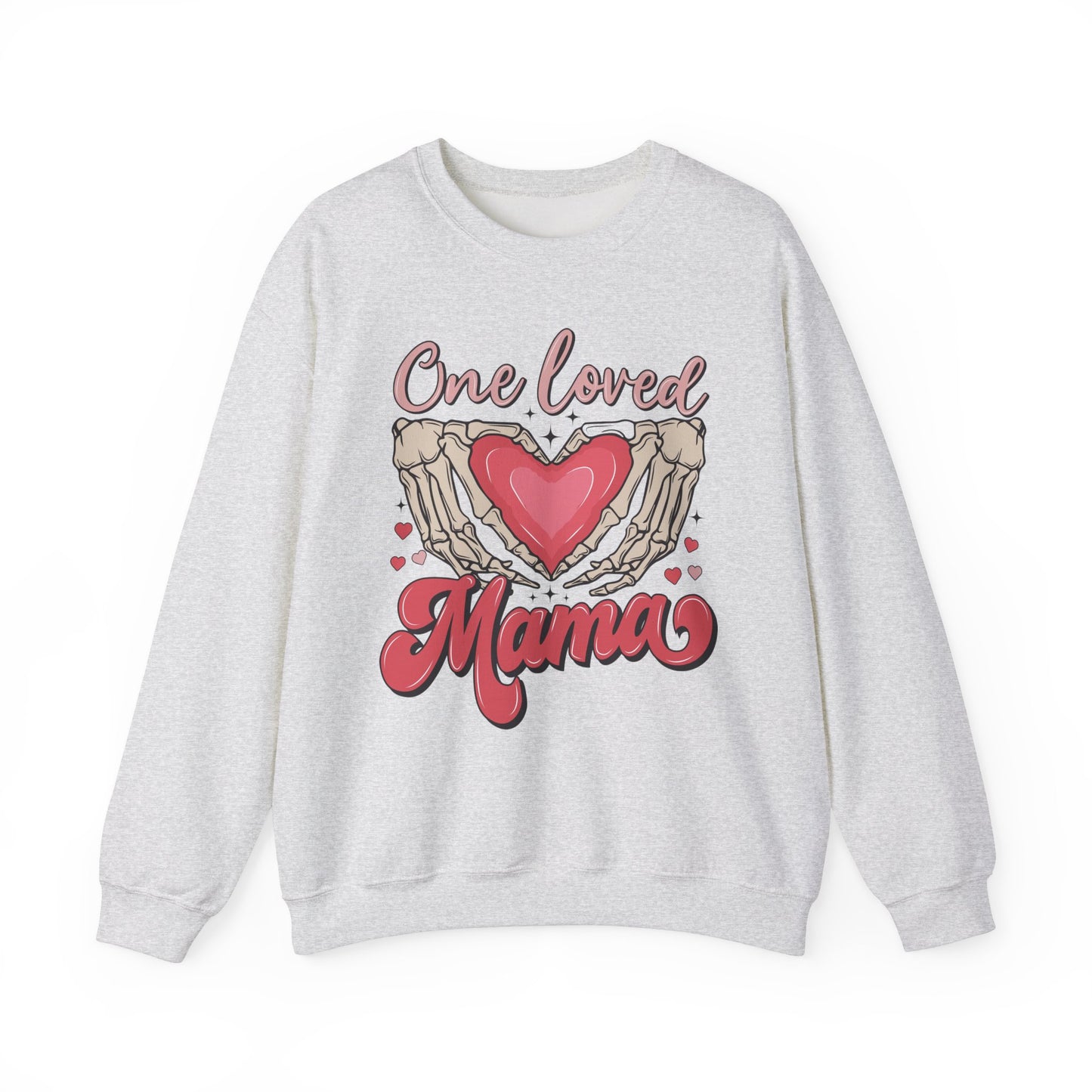 One Loved Mama Crewneck Sweatshirt, Perfect Gift for Moms, Cozy Layer for Birthdays, Mother's Day, Heartfelt Gift Idea