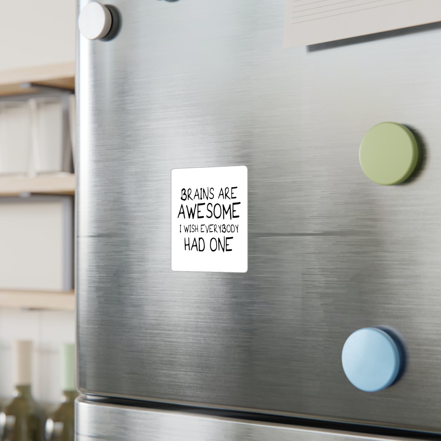 Inspirational Vinyl Decals - 'Brains Are Awesome' - Perfect for Home or Office Decor
