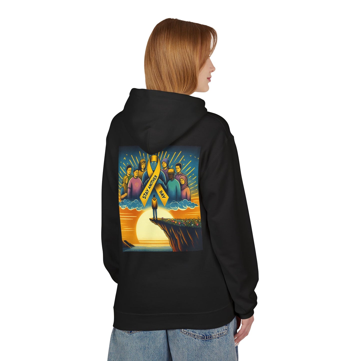 Stay Another Day Hoodie, Inspirational Fleece Sweatshirt, Unisex Gift, Motivational Apparel, Casual Hoodie for Everyday Wear
