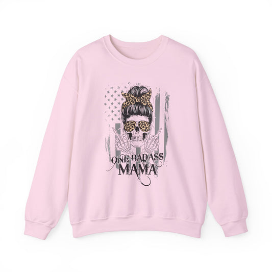 One Badass Mama Sweatshirt - Unisex Crewneck for Strong Women