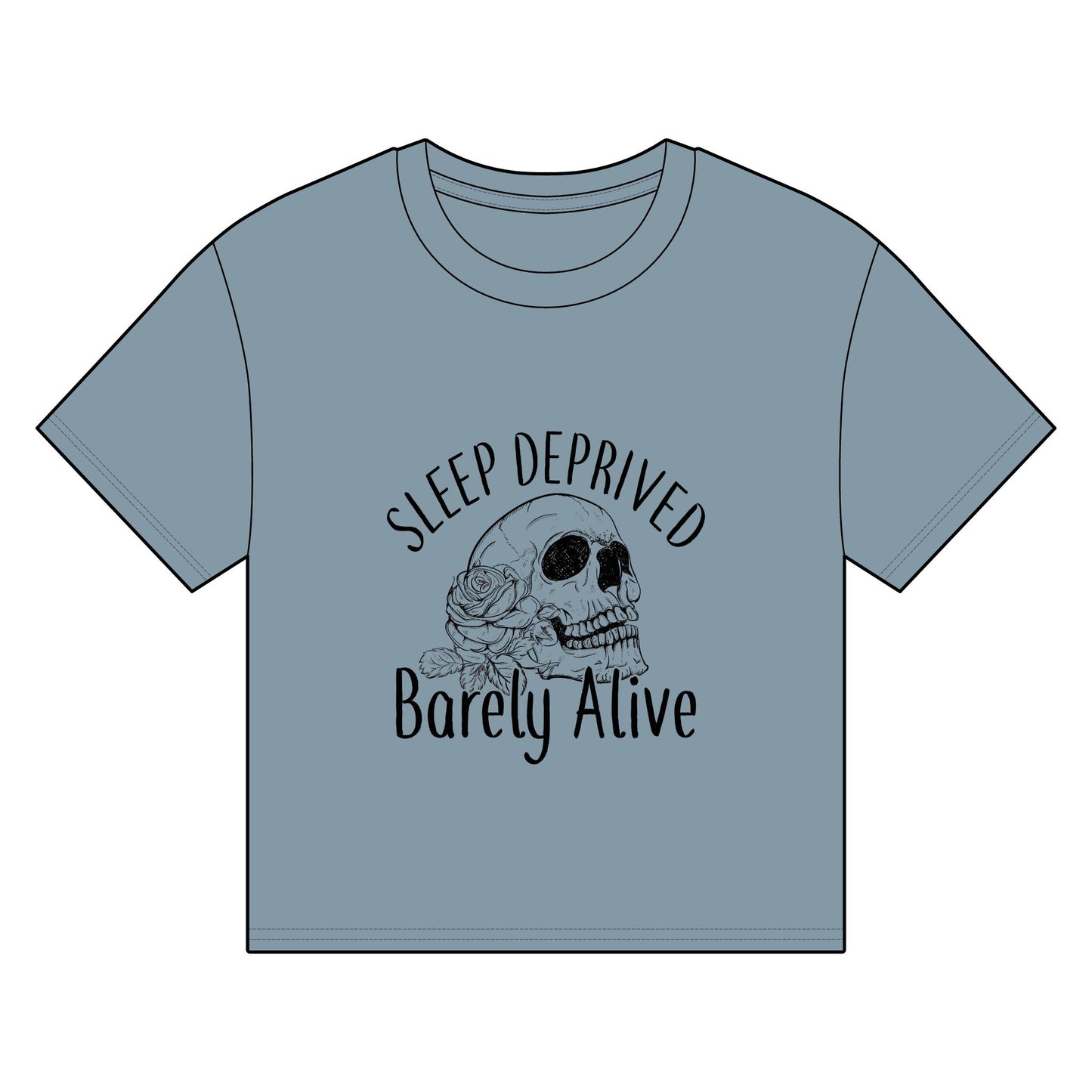 Sleep Deprived Women's Organic Boxy T-Shirt – Barely Alive Graphic Tee