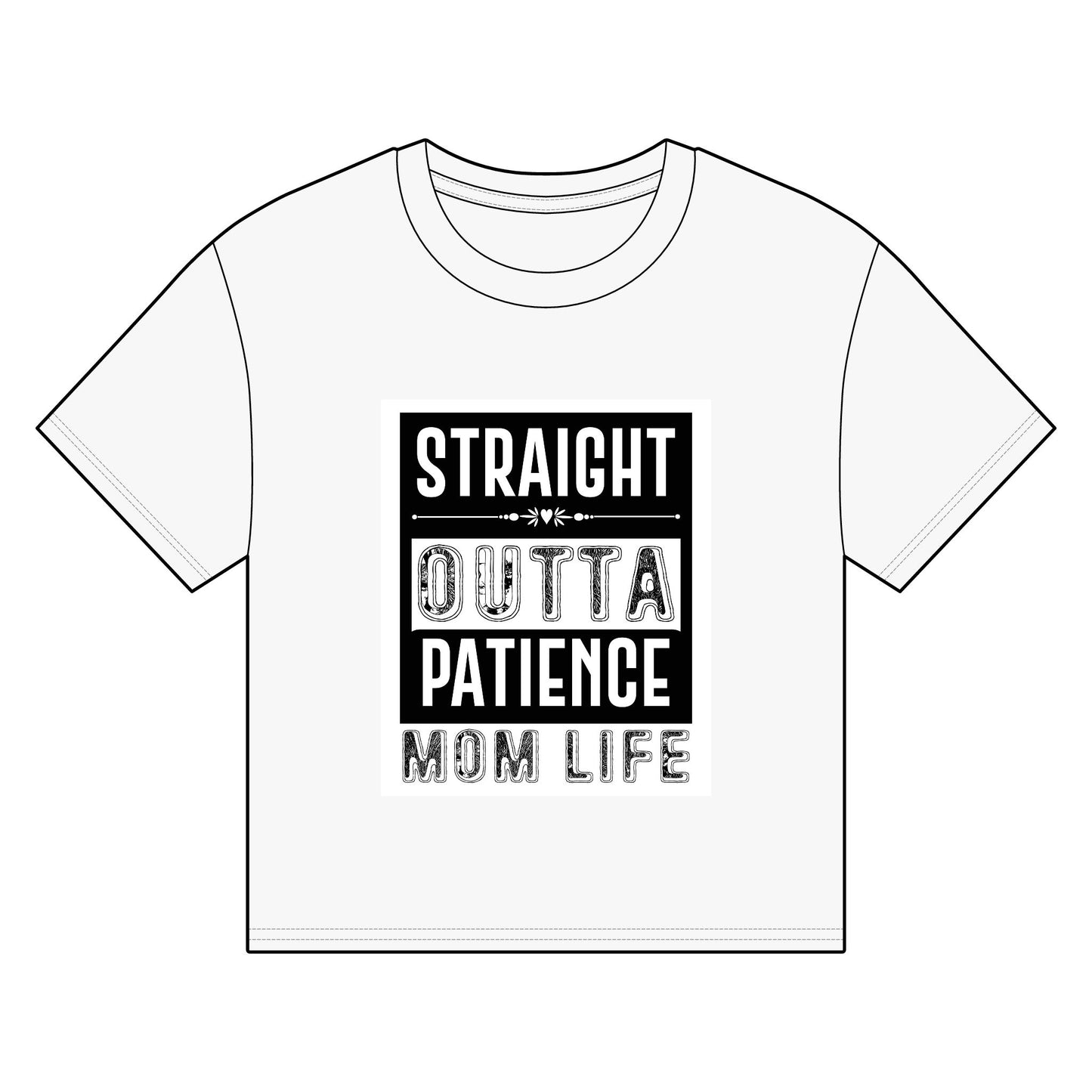 Straight Outta Patience Mom Life Organic Boxy T-Shirt