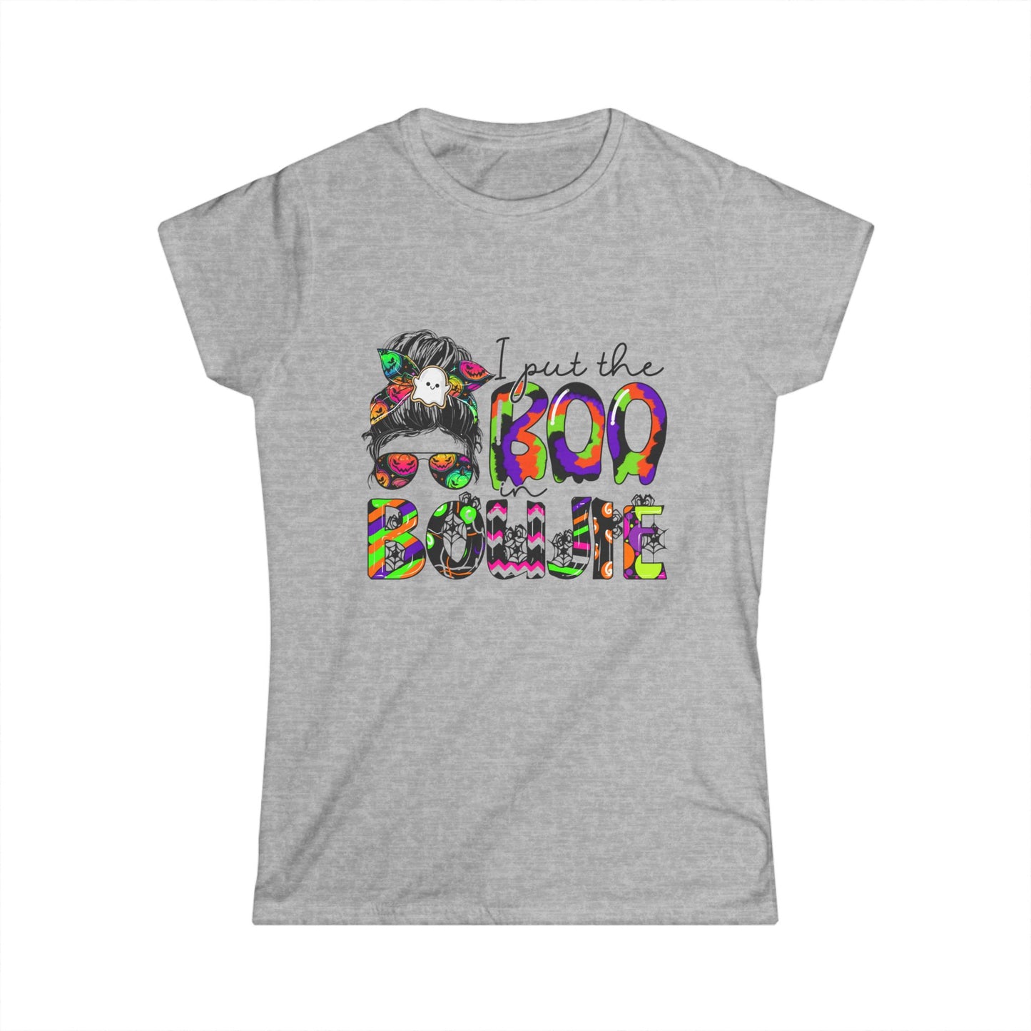 I Put The Boo-tiful in Boo-lie Women's Softstyle Tee - Fun Playful Shirt for Halloween & Everyday Wear