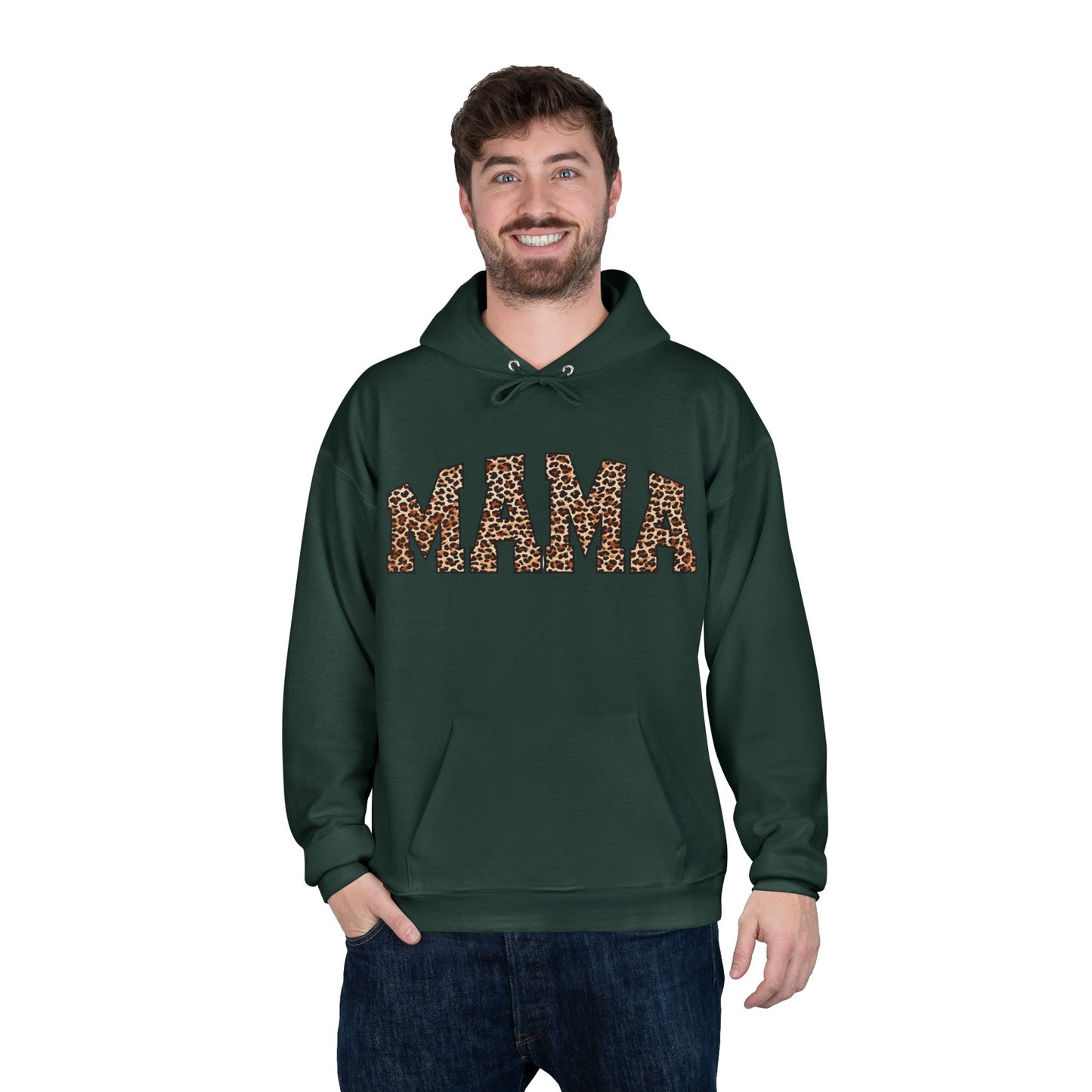 Leopard Print Mama Hoodie - Unisex EcoSmart® Pullover Sweatshirt