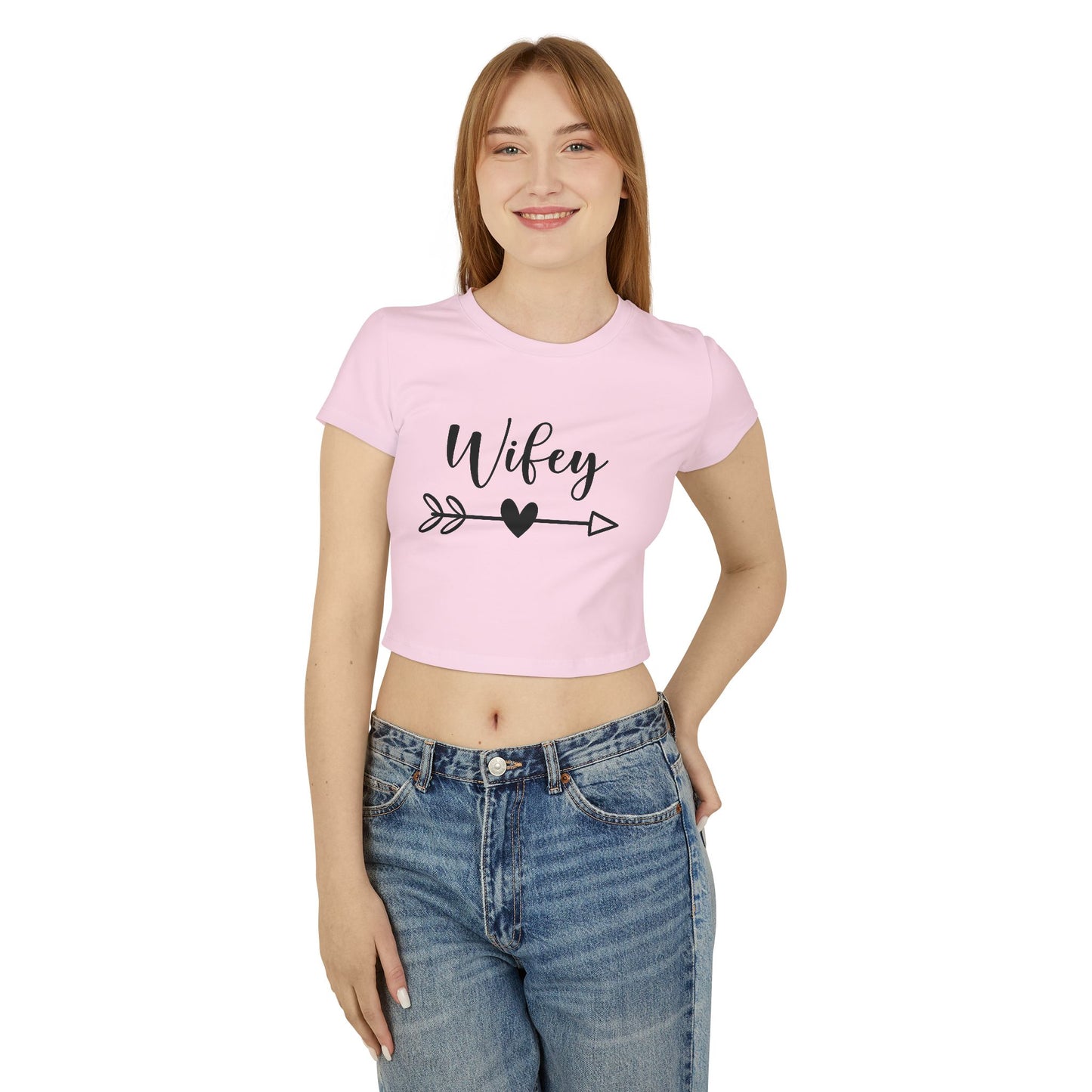 Wifey Baby Tee, Cute Women's T-Shirt, Fun Gift for Her, Casual Top, Anniversary Outfit, Valentine's Day Gift