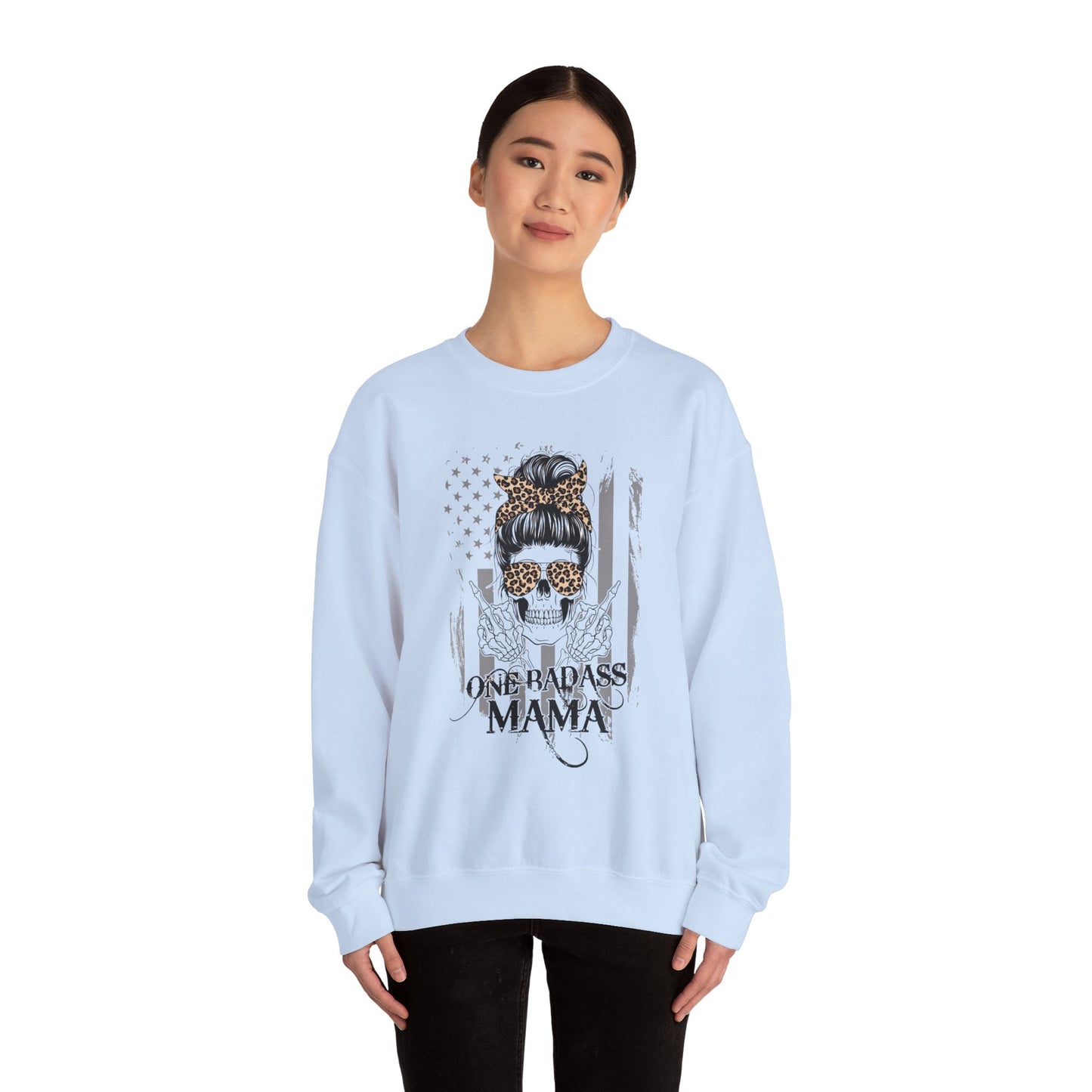 One Badass Mama Sweatshirt - Unisex Crewneck for Strong Women