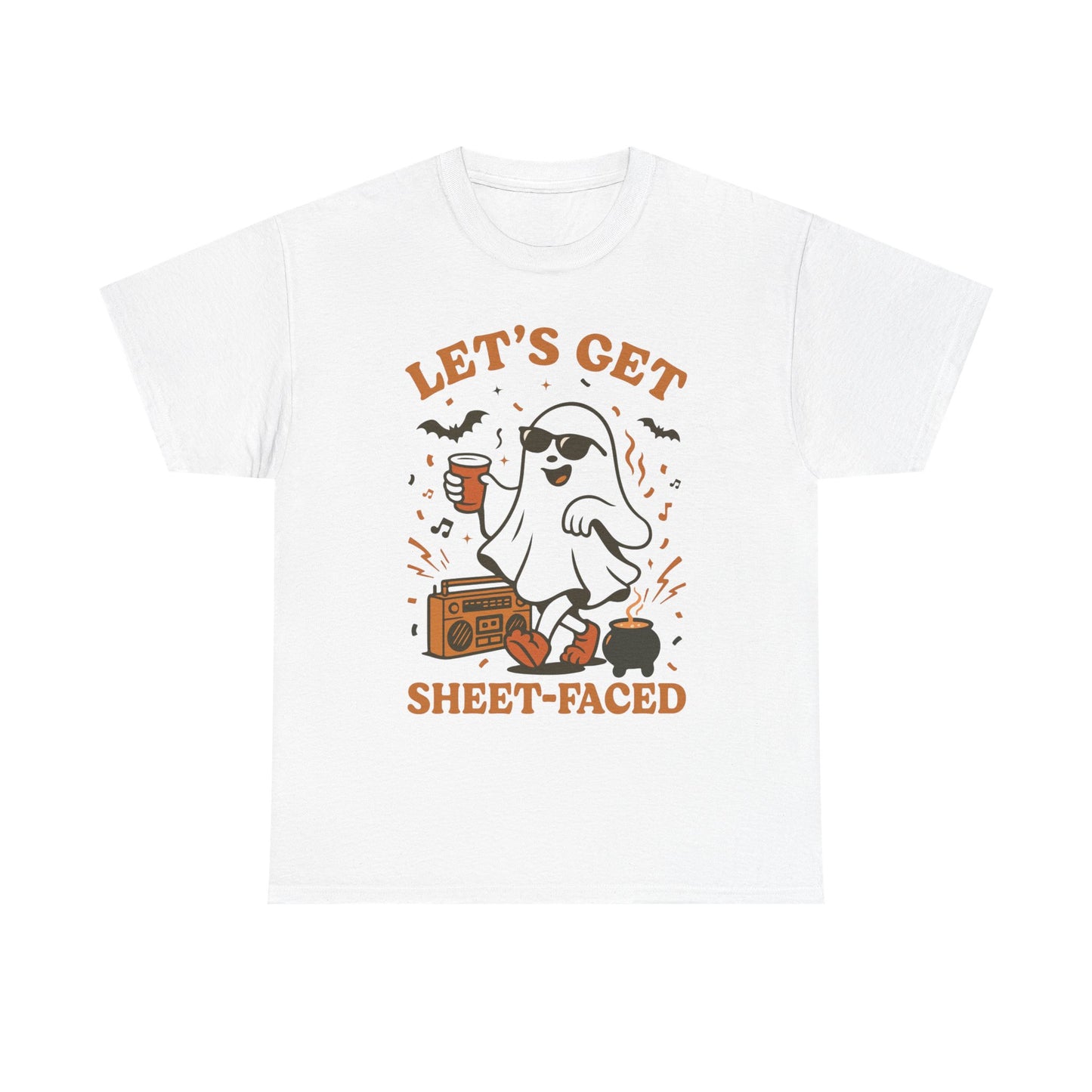 Ghost Party Tee, Halloween Shirt, Unisex Heavy Cotton Tee, Fun Graphic T-Shirt, Casual Wear, October Festivity Apparel