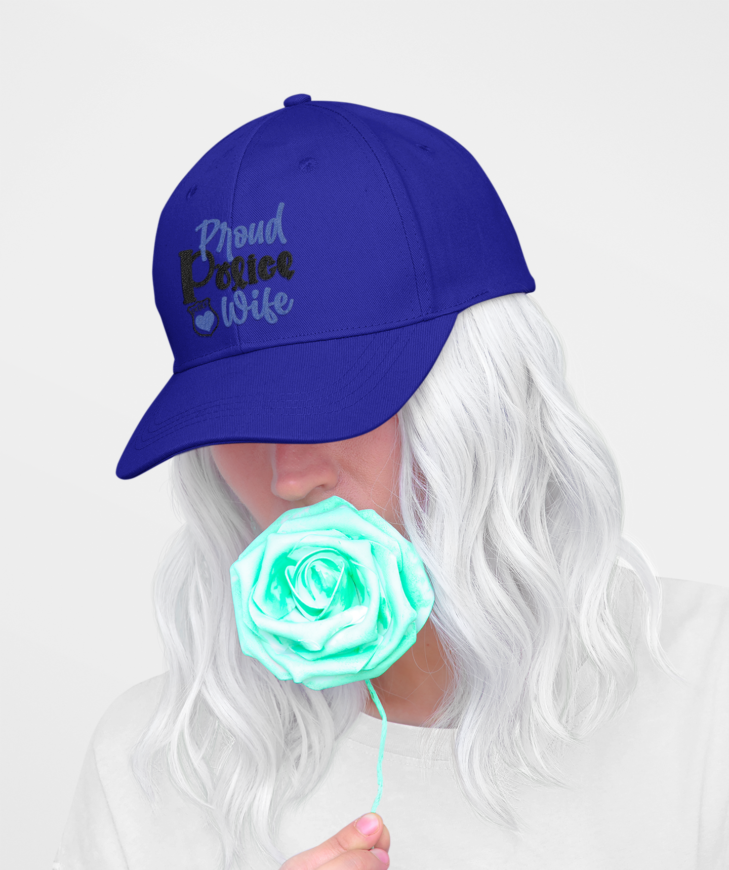 Proud Police Wife Mesh Cap, Trucker Hat, Police Family Gift, Support Police Spouse, Law Enforcement Wife Cap