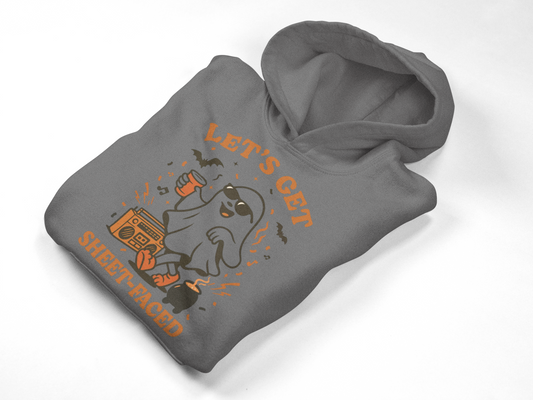 Ghostly Humor Unisex Hoodie - Fun Halloween Apparel, Casual Wear, Spooky Gift, Party Shirt, Long Sleeve Tee