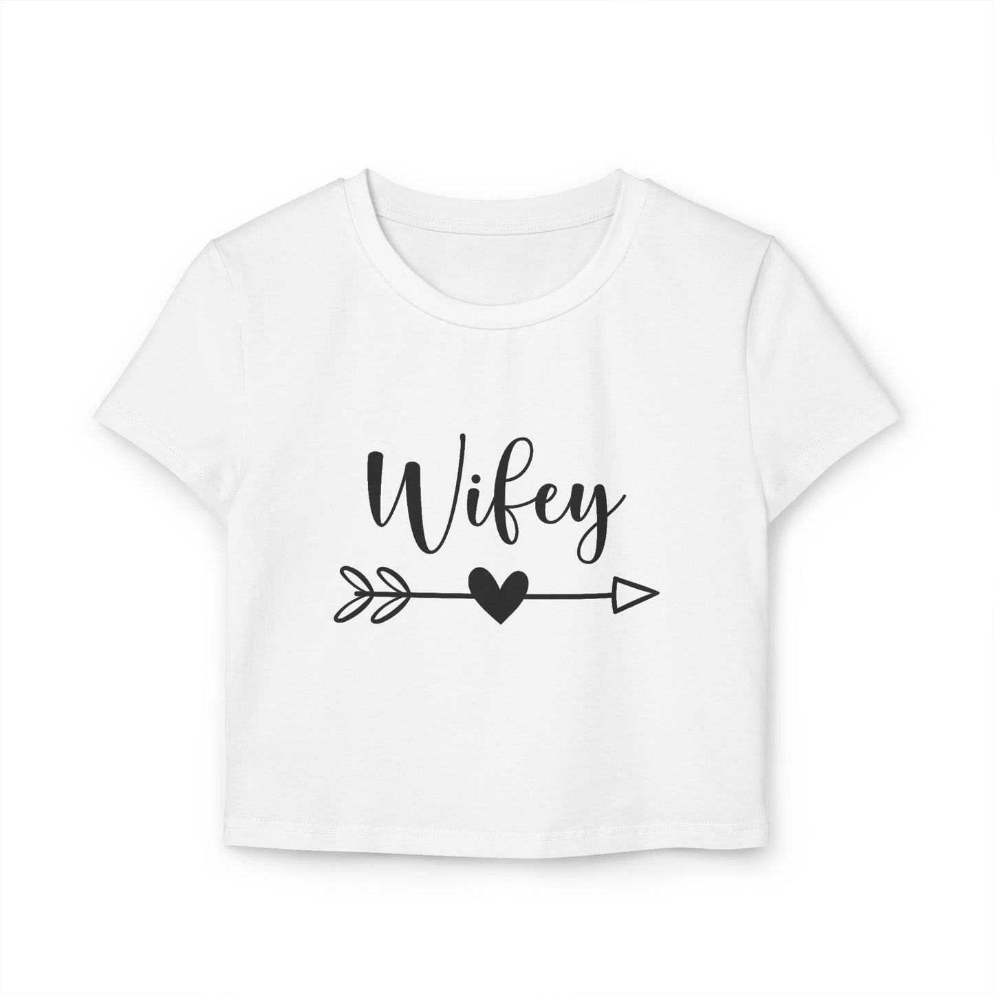 Wifey Baby Tee, Cute Women's T-Shirt, Fun Gift for Her, Casual Top, Anniversary Outfit, Valentine's Day Gift