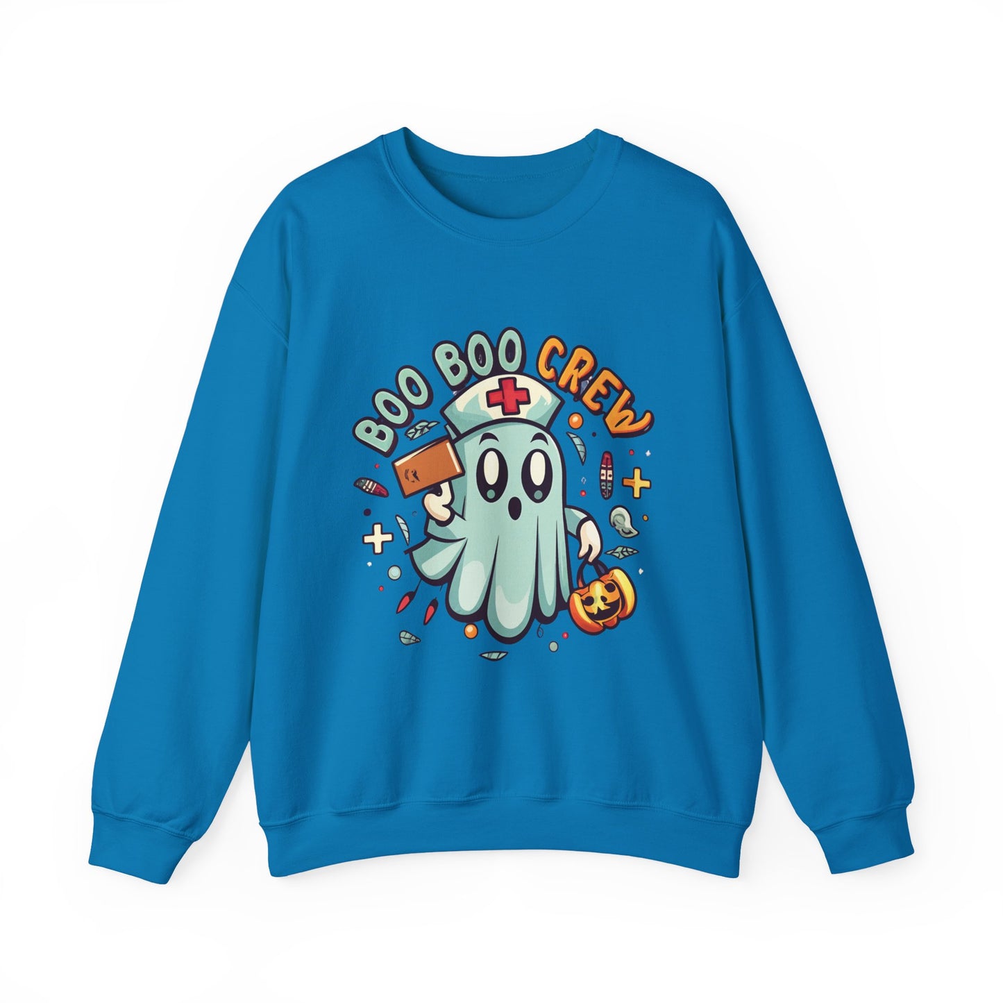 Halloween Ghost Crewneck Sweatshirt, Unisex Sweatshirt, Boo Boo Crew Sweatshirt, Cute Halloween Sweater, Cozy Fall Apparel