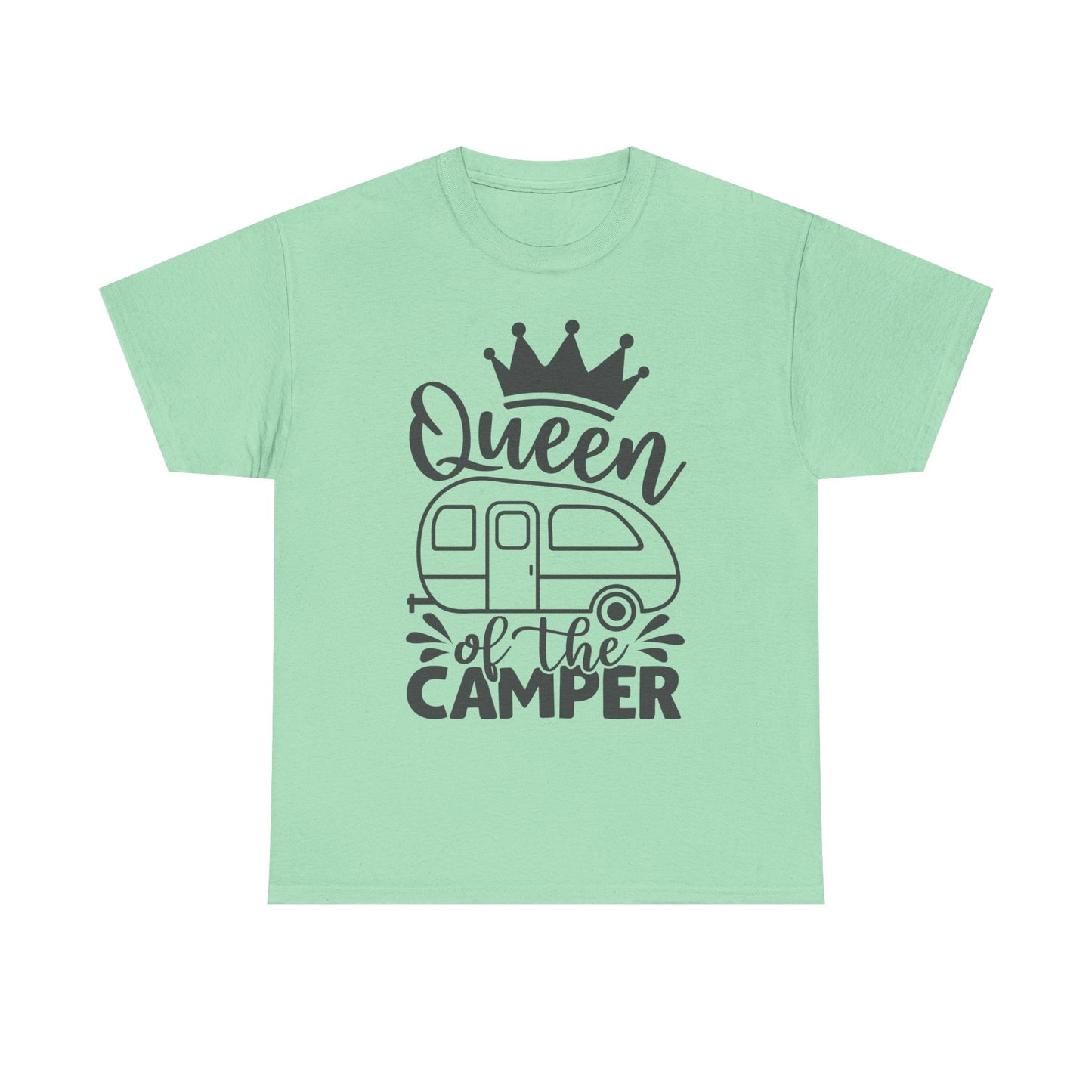Queen of the Camper Unisex Heavy Cotton Tee - Perfect for Adventure Lovers
