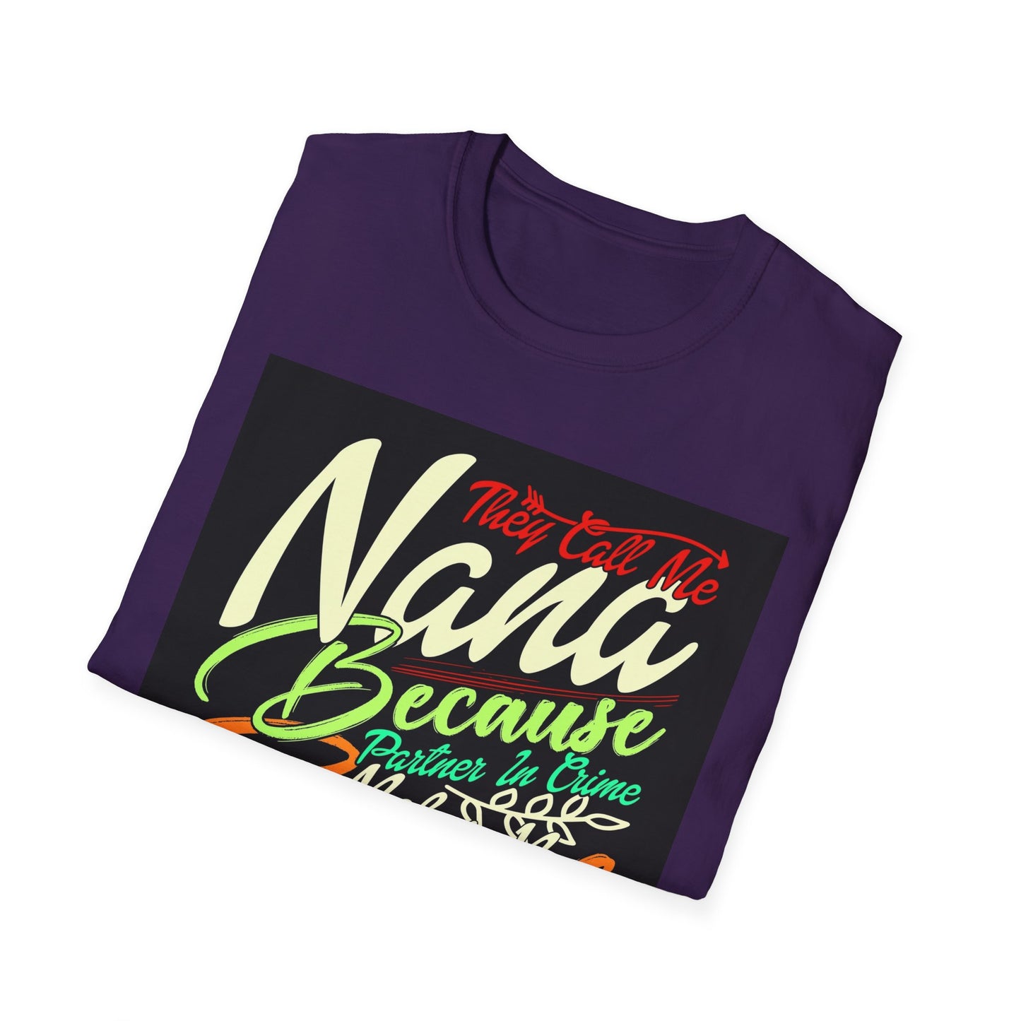 Nana Bad Influence Unisex Softstyle T-Shirt - Fun Gift for Grandparents