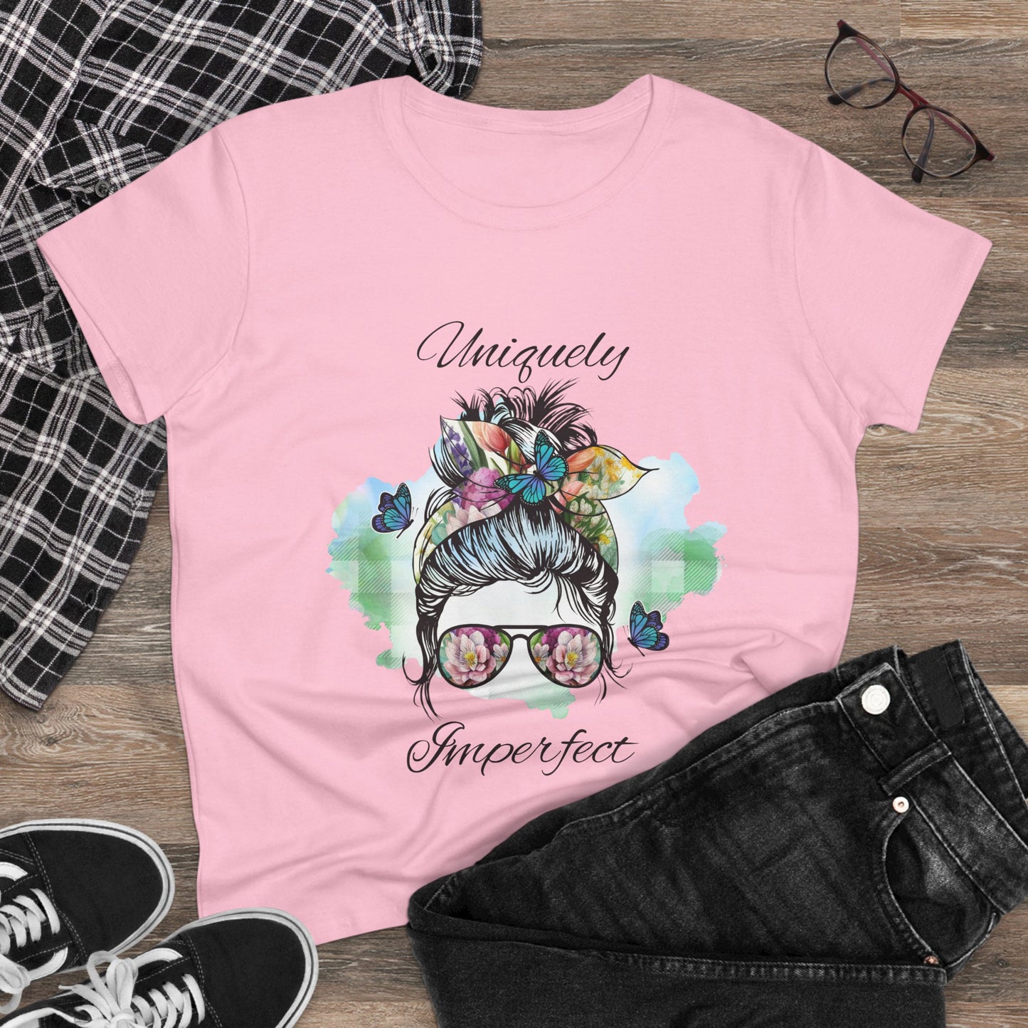 Women's Uniquely Imperfect Graphic Tee - Midweight Cotton Shirt