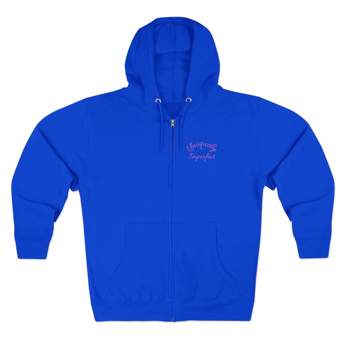 Unique & Imperfect Unisex Zip Hoodie - Edgy Skull Design