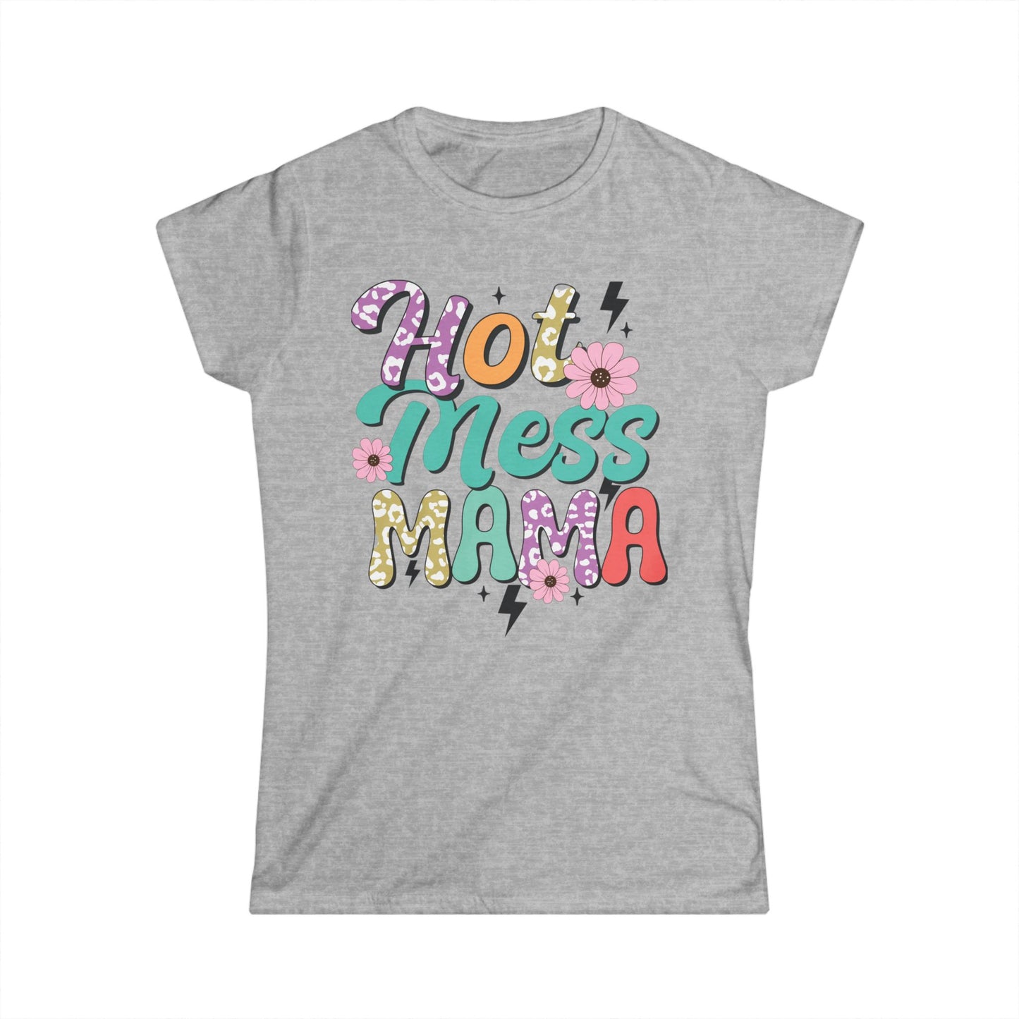 Hot Mess Mama Women's Tee - Fun, Casual Wear for Moms, Great for Mother's Day, Birthday Gift, Family Gatherings, Everyday Style