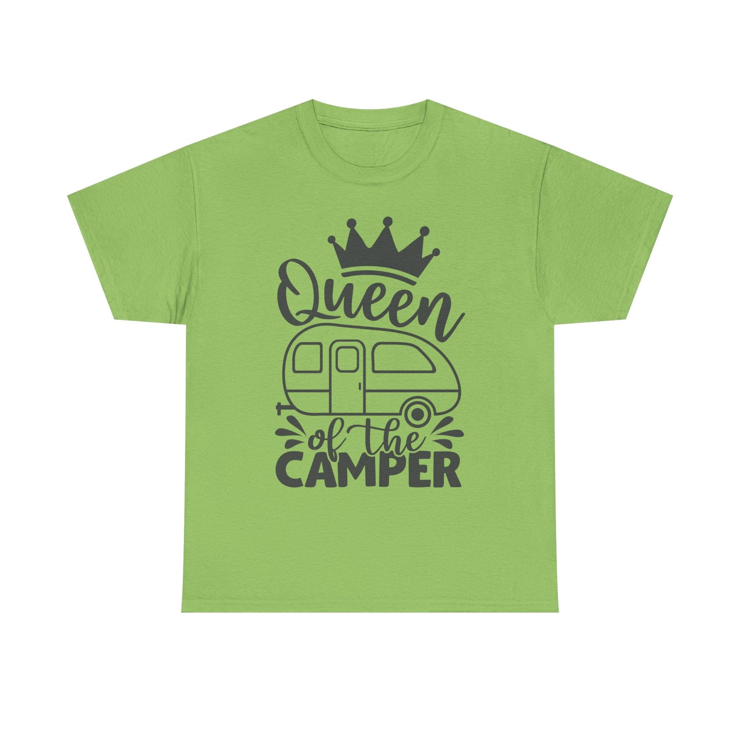Queen of the Camper Unisex Heavy Cotton Tee - Perfect for Adventure Lovers