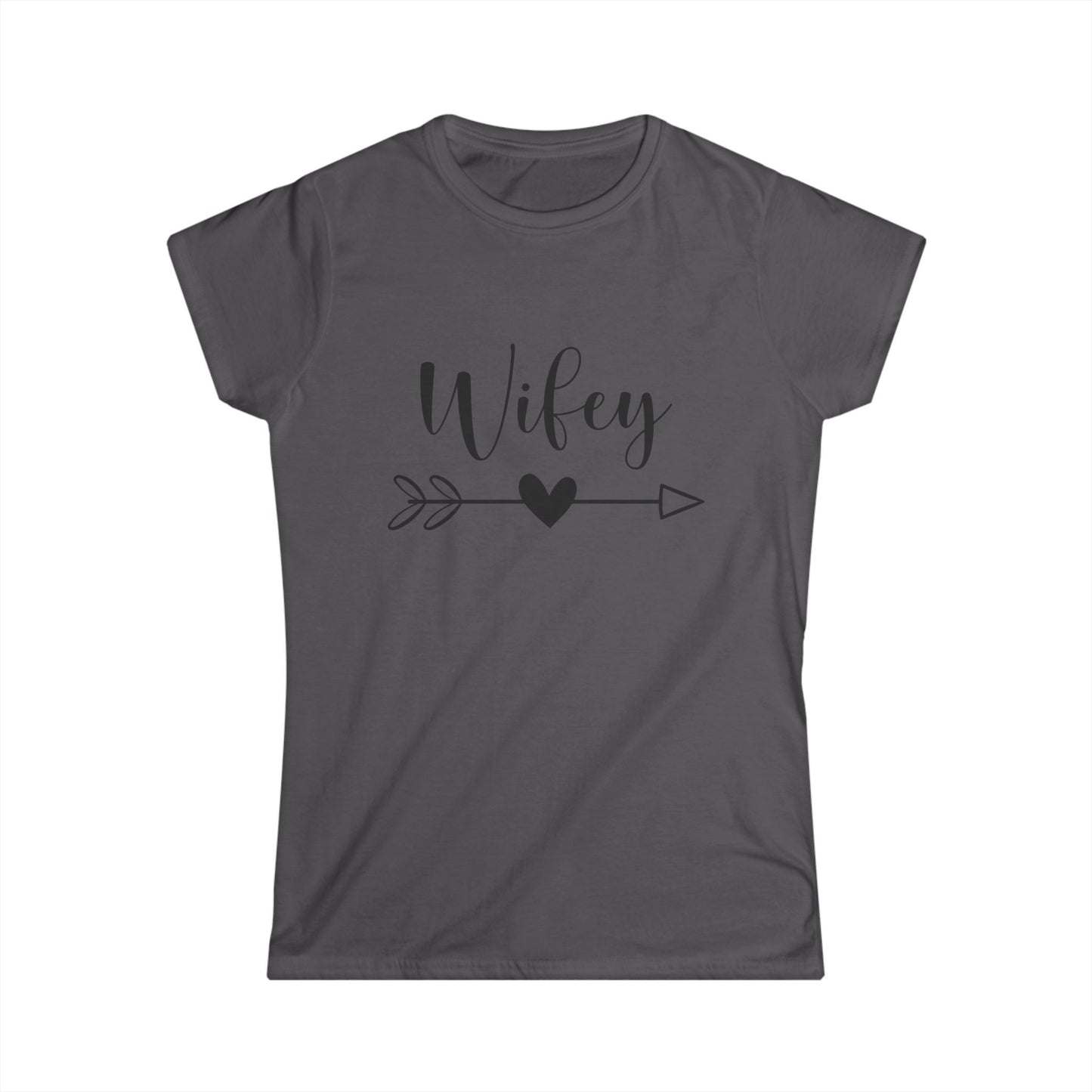 Wifey Softstyle Tee, Cute Gift for Newlyweds, Engagement, Bride, Bridal Shower, Couple Matching Tops