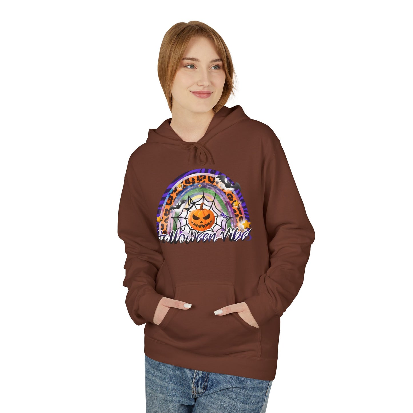 Halloween Vibes Unisex Softstyle Hoodie, Cozy Fall Sweatshirt, Autumn Fashion, Spooky Season Wear, Perfect for Halloween