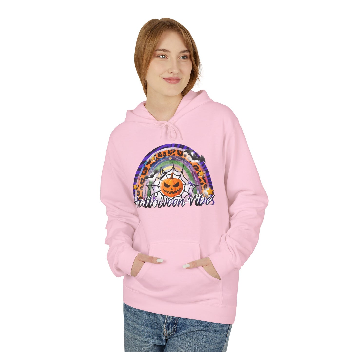 Halloween Vibes Unisex Softstyle Hoodie, Cozy Fall Sweatshirt, Autumn Fashion, Spooky Season Wear, Perfect for Halloween