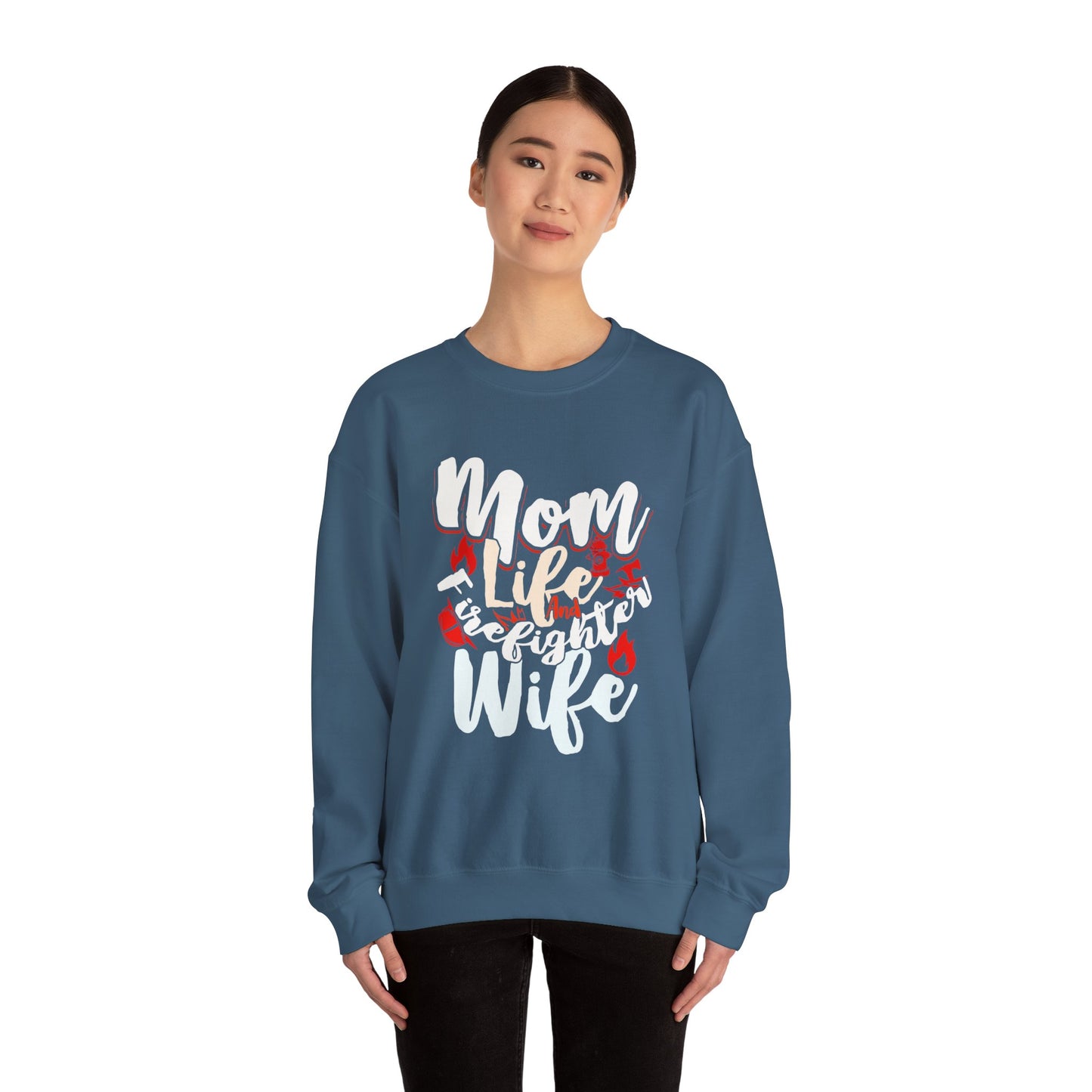 Firefighter Wife Crewneck Sweatshirt - Cozy Apparel for Moms