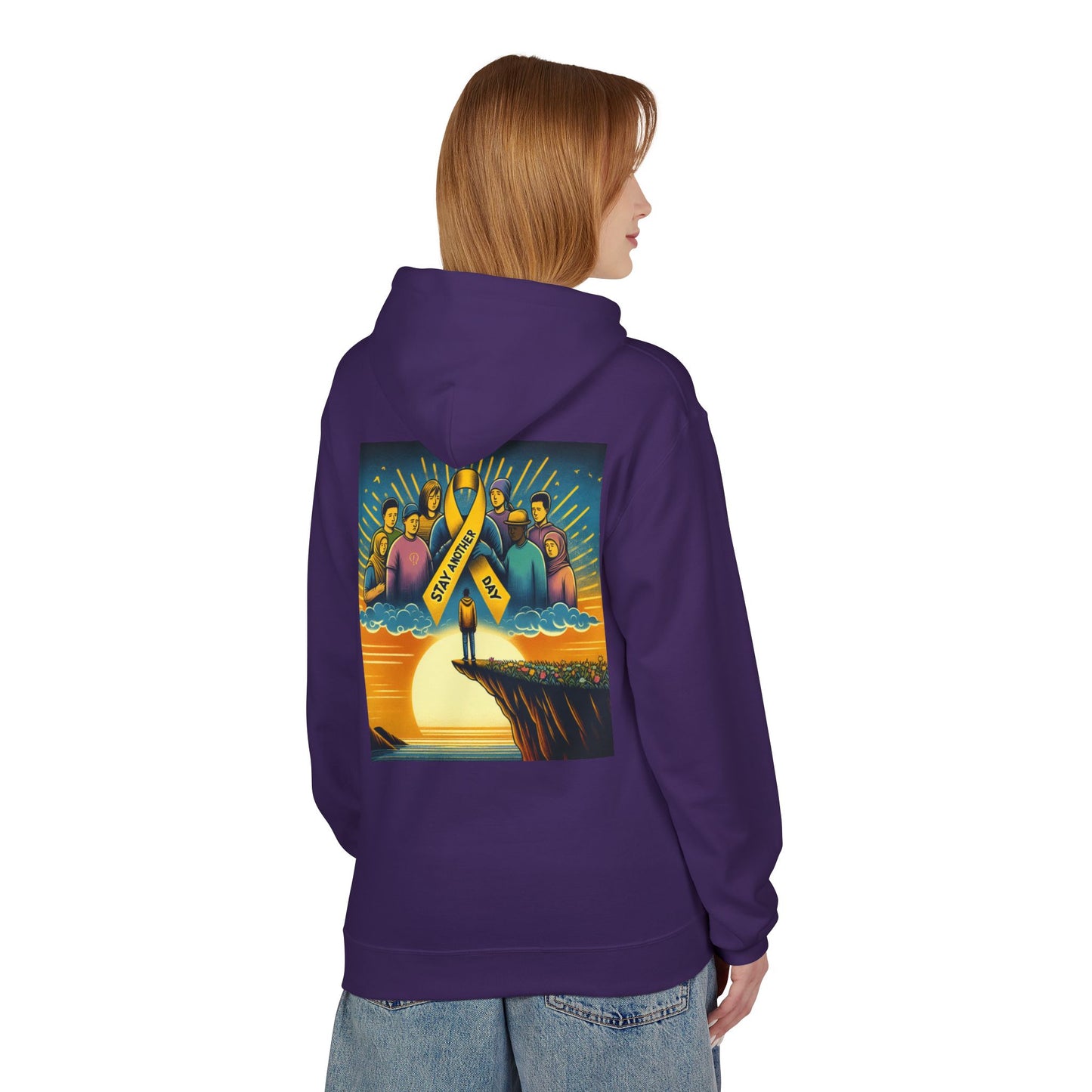 Stay Another Day Hoodie, Inspirational Fleece Sweatshirt, Unisex Gift, Motivational Apparel, Casual Hoodie for Everyday Wear