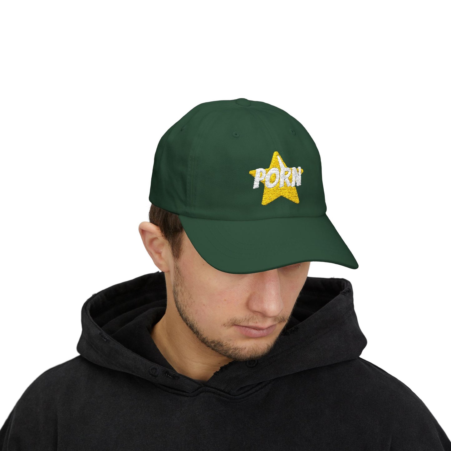 Playful Dad Cap with 'PORN' Design - Trendy Unisex Hat for Casual Wear, Great Gift for Him, Perfect for Summer Events, Festivals, funny hat, statement hat, gifts for her