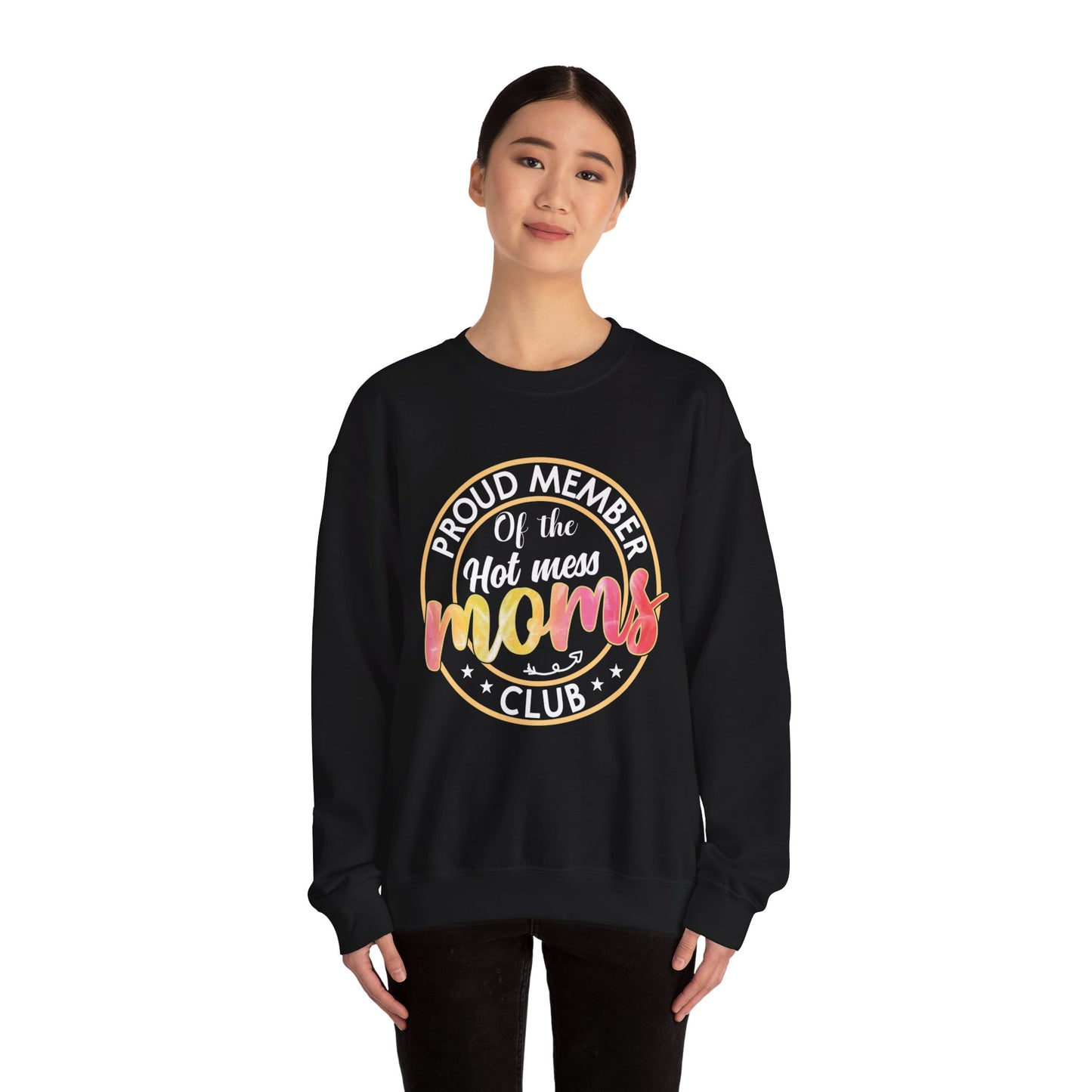 Moms Circle Crewneck Sweatshirt - Cozy Gift for Mothers, Perfect for Mother's Day, Family Gatherings, Casual Wear, Everyday Comfort