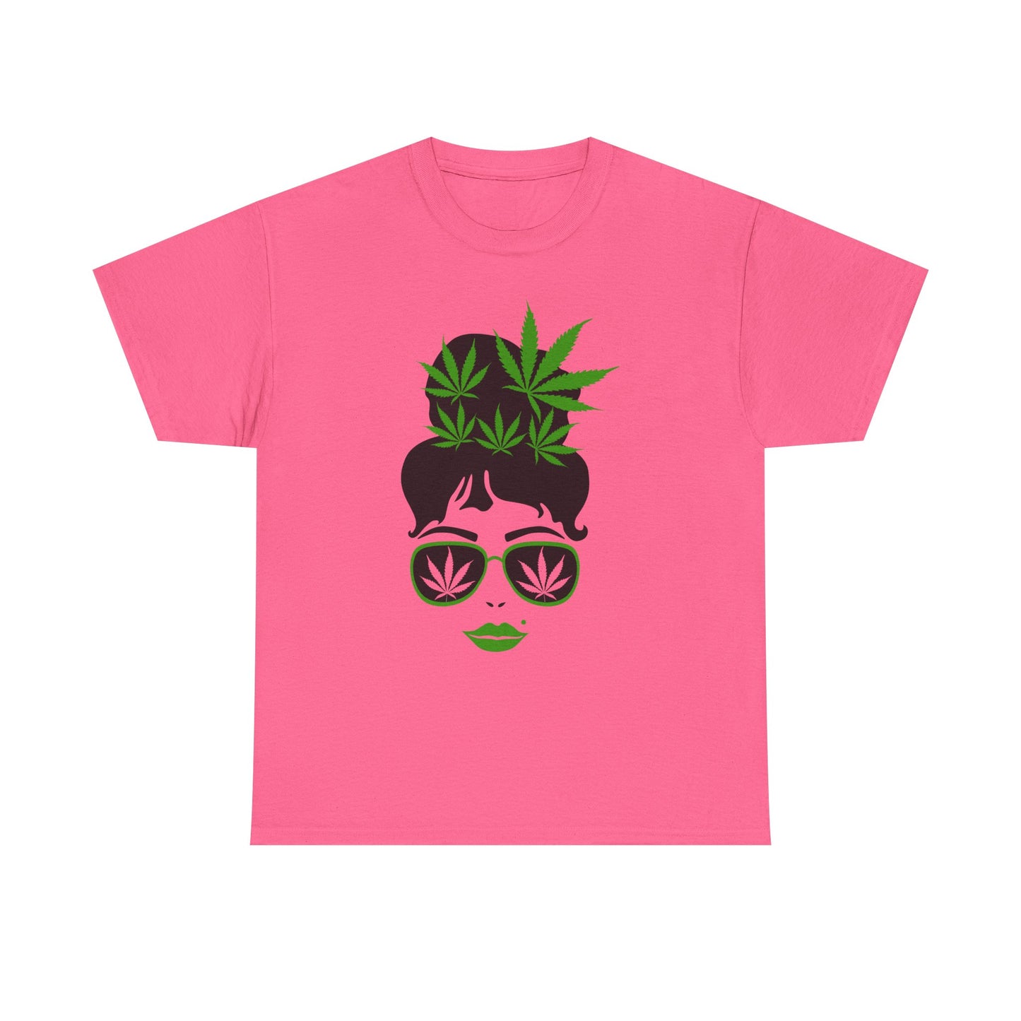 Chic Cannabis Unisex Heavy Cotton Tee - Stylish Green Leaf Design