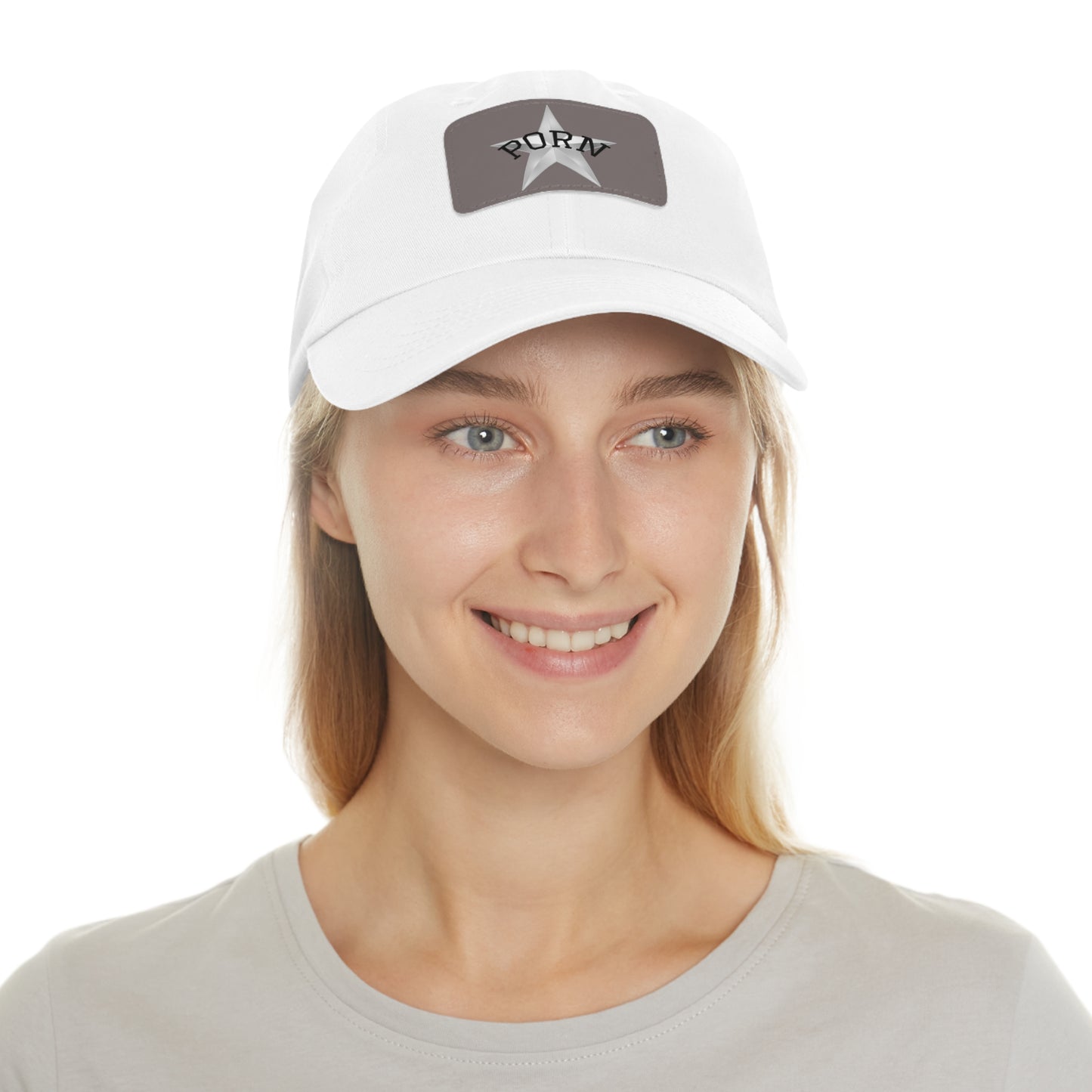 Stylish Dad Hat with Leather Patch, Casual Cap for Men, Summer Accessory, Fun Gift for Dads, Trendy Headwear. fun gifts for her, stylish womens hat