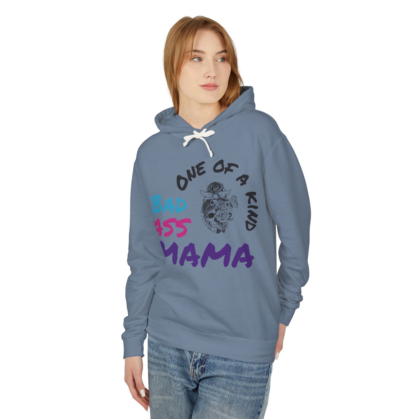 One of a Kind Bad Ass Mama Unisex Lightweight Hooded Sweatshirt