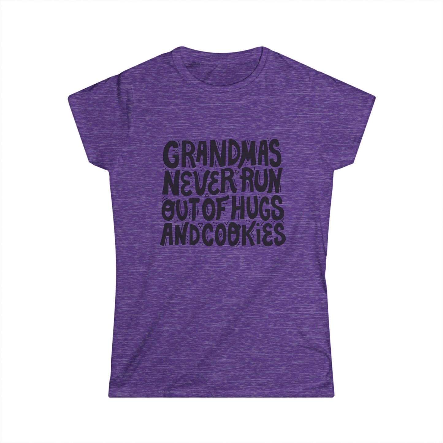 Grandma's Never Run Out of Hugs and Cookies Women's Tee - Softstyle T-Shirt for Family Love