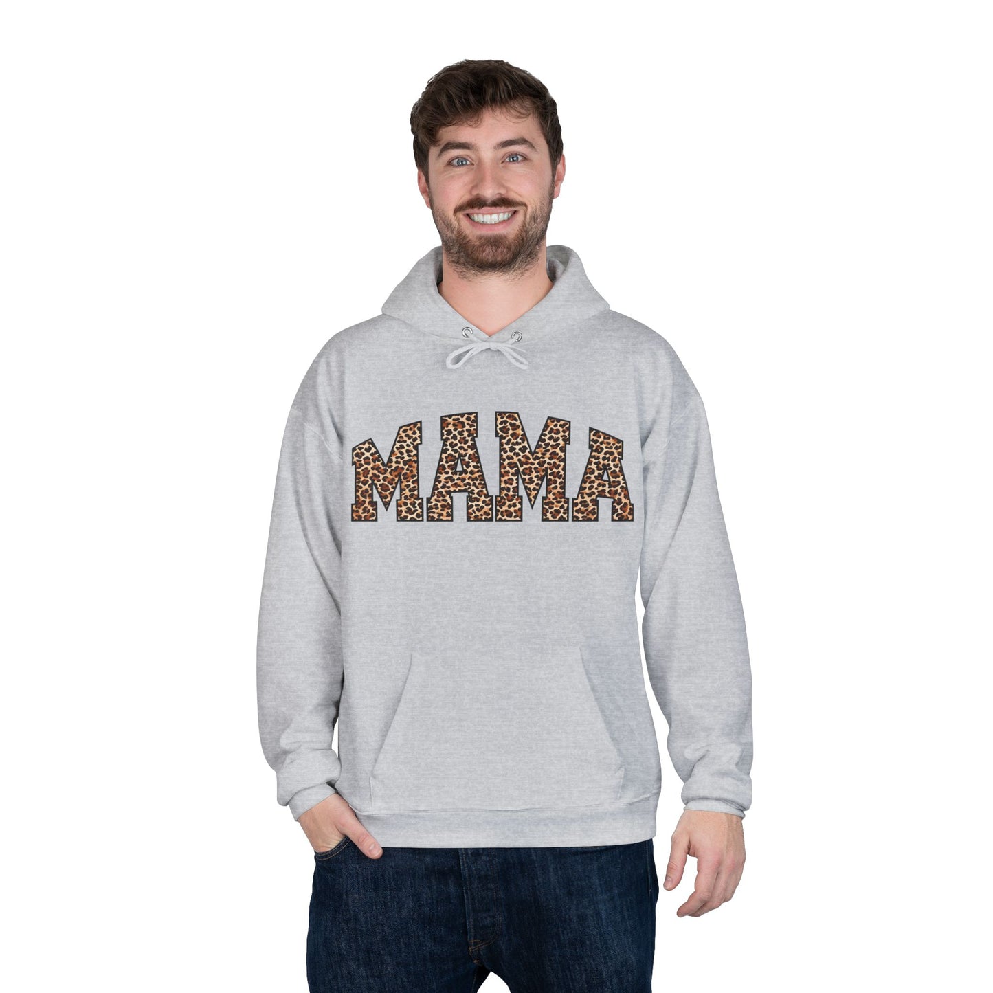 Leopard Print Mama Hoodie - Unisex EcoSmart® Pullover Sweatshirt