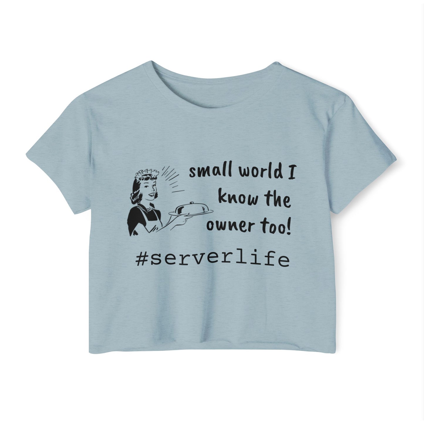 Festival Crop Top for Servers, Cute Server Life Shirt, Women's Graphic Tee, Summer Festival Outfit, Fun Restaurant Top, Gift for Servers