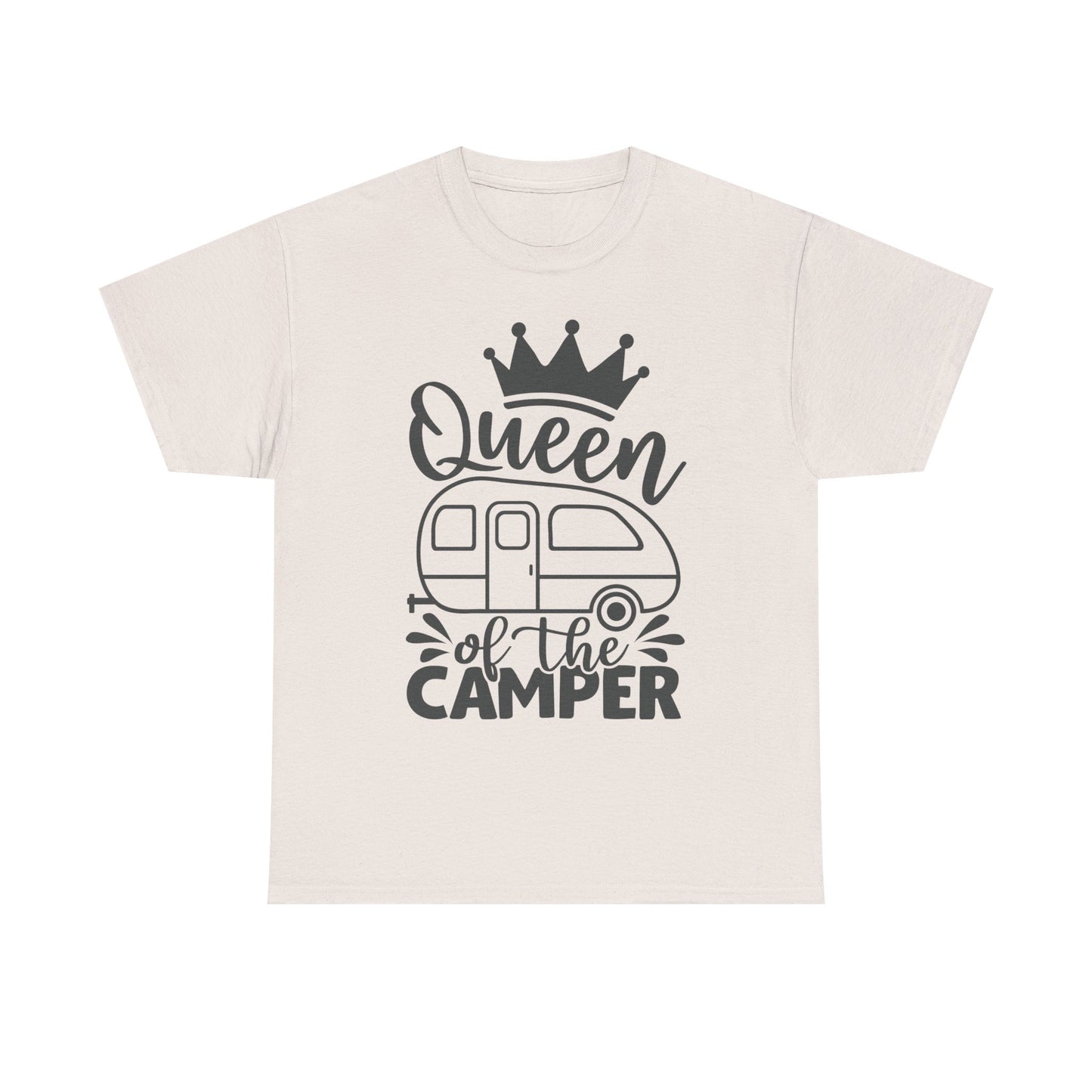 Queen of the Camper Unisex Heavy Cotton Tee - Perfect for Adventure Lovers