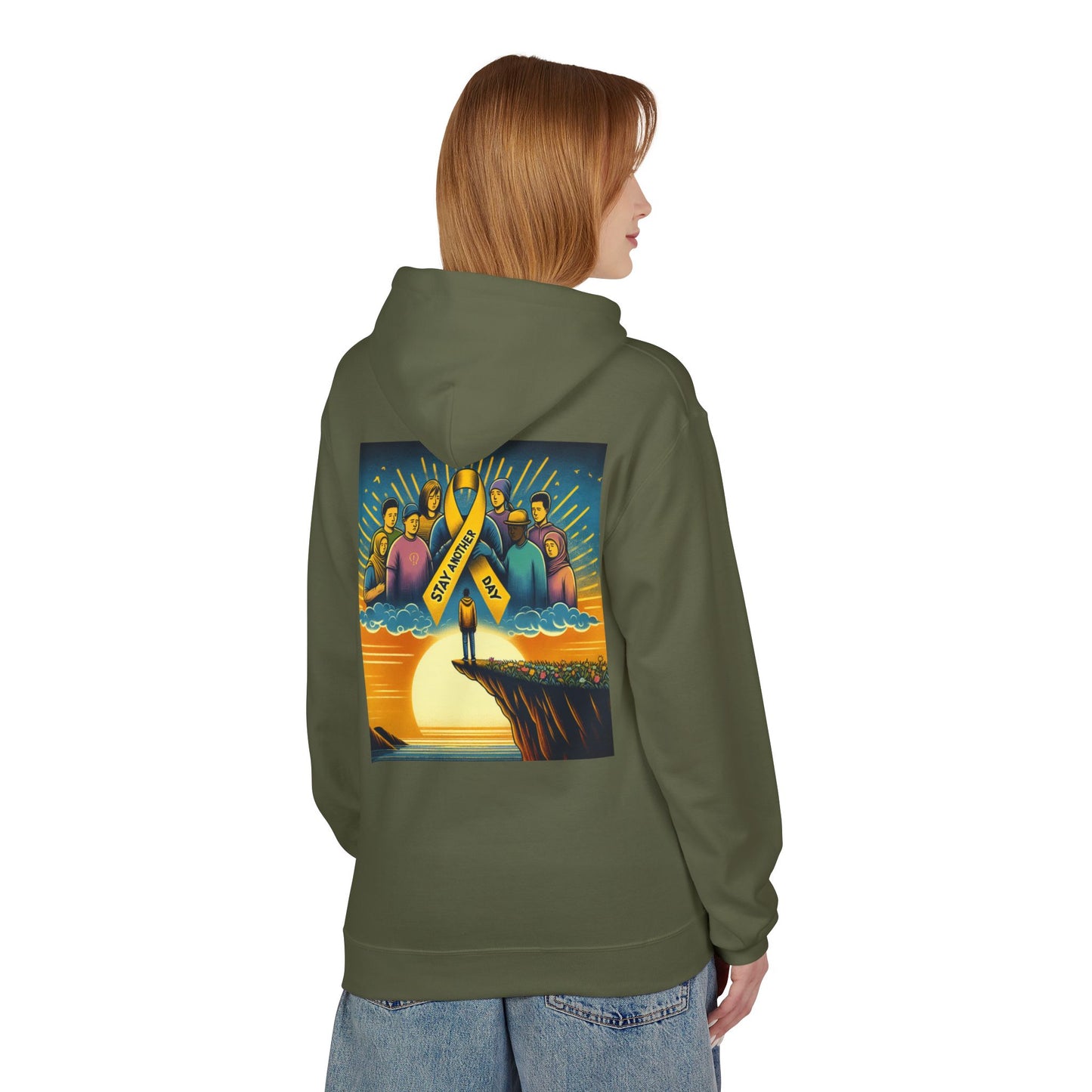 Stay Another Day Hoodie, Inspirational Fleece Sweatshirt, Unisex Gift, Motivational Apparel, Casual Hoodie for Everyday Wear