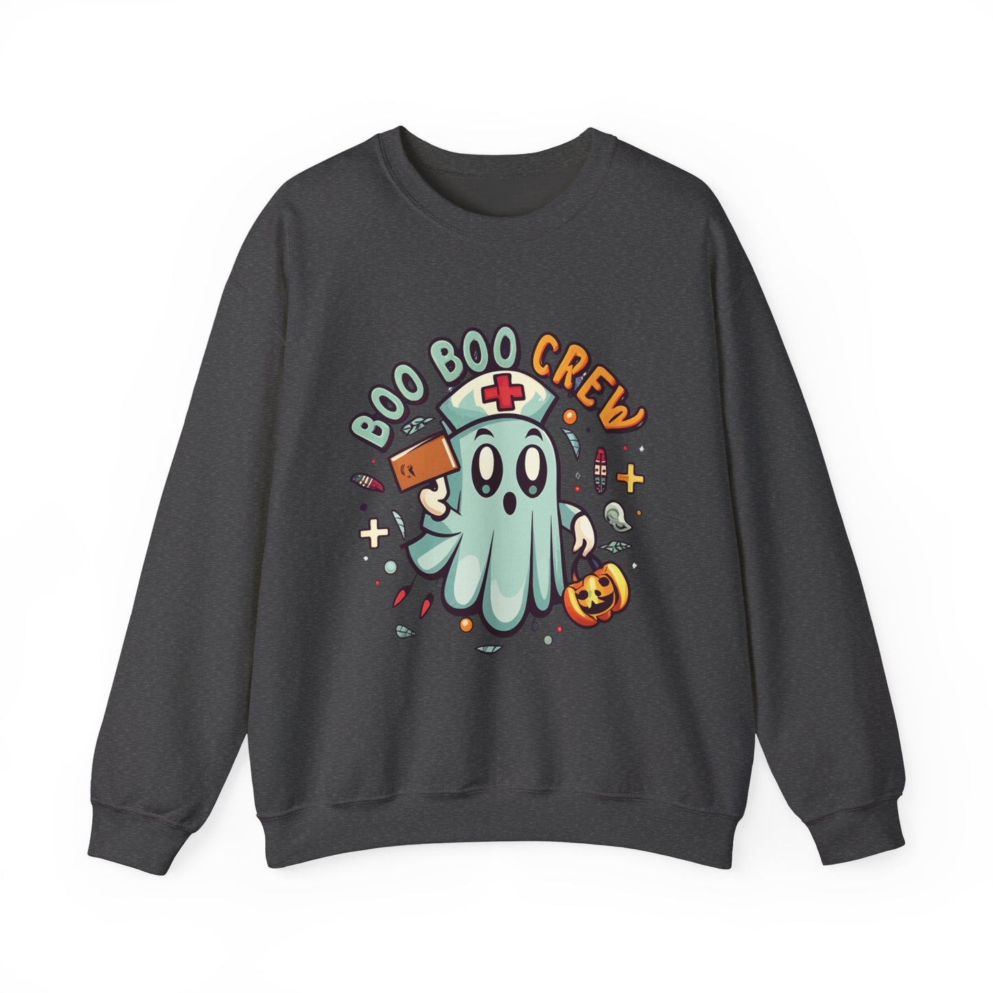 Halloween Ghost Crewneck Sweatshirt, Unisex Sweatshirt, Boo Boo Crew Sweatshirt, Cute Halloween Sweater, Cozy Fall Apparel