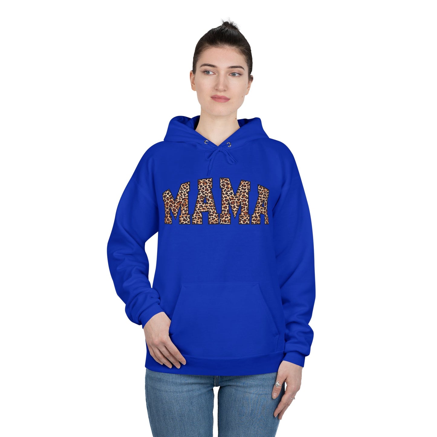 Leopard Print Mama Hoodie - Unisex EcoSmart® Pullover Sweatshirt