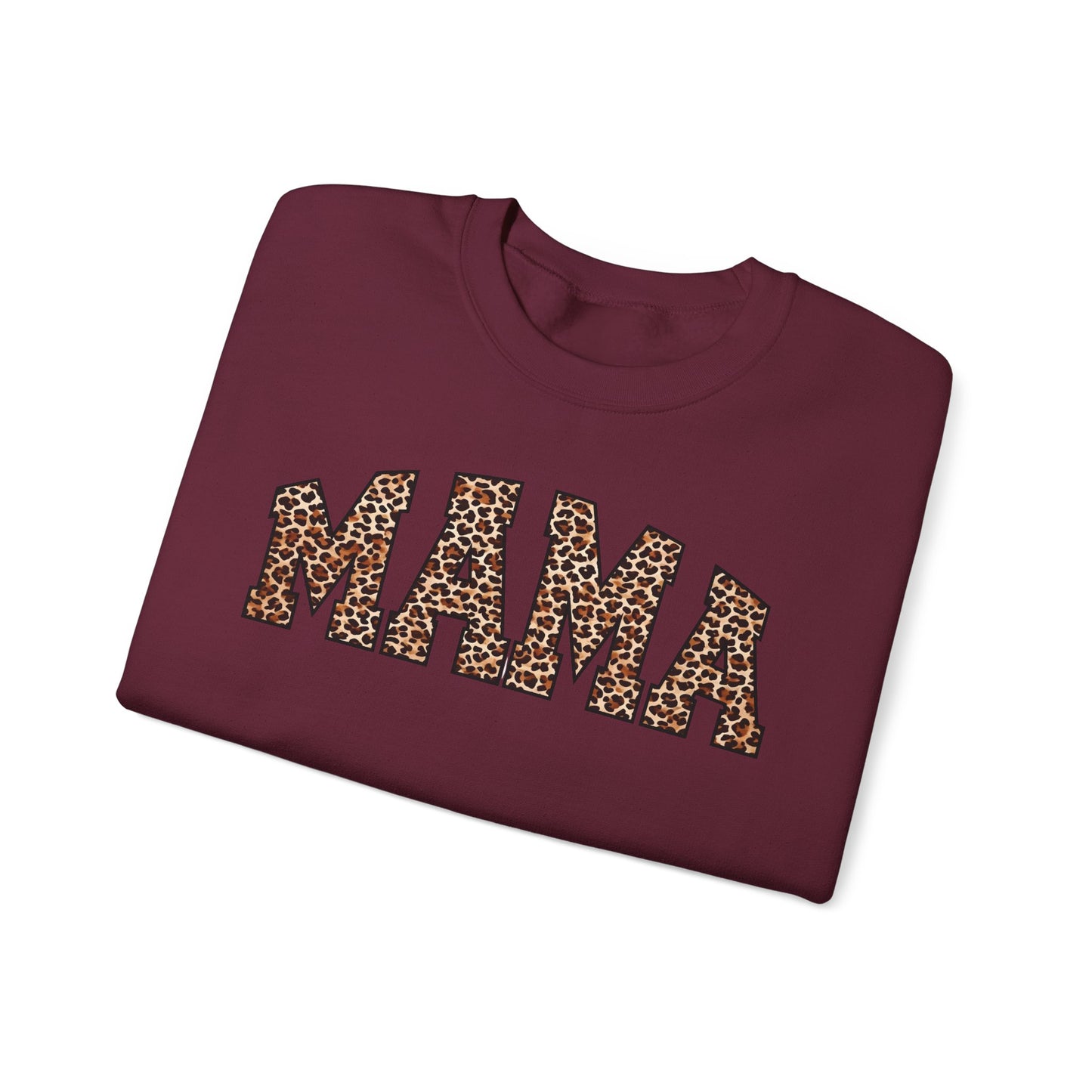 Mama Leopard Print Crewneck Sweatshirt - Unisex Heavy Blend™