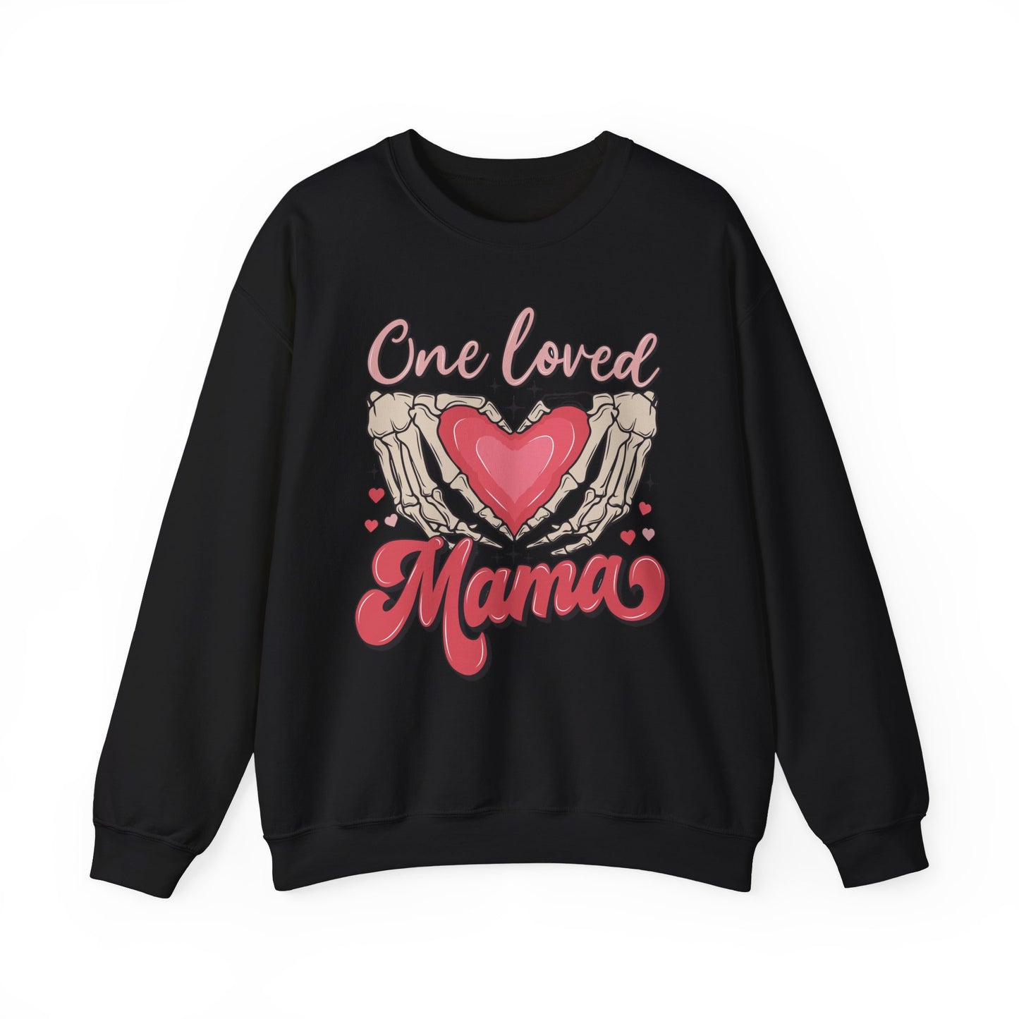 One Loved Mama Crewneck Sweatshirt, Perfect Gift for Moms, Cozy Layer for Birthdays, Mother's Day, Heartfelt Gift Idea