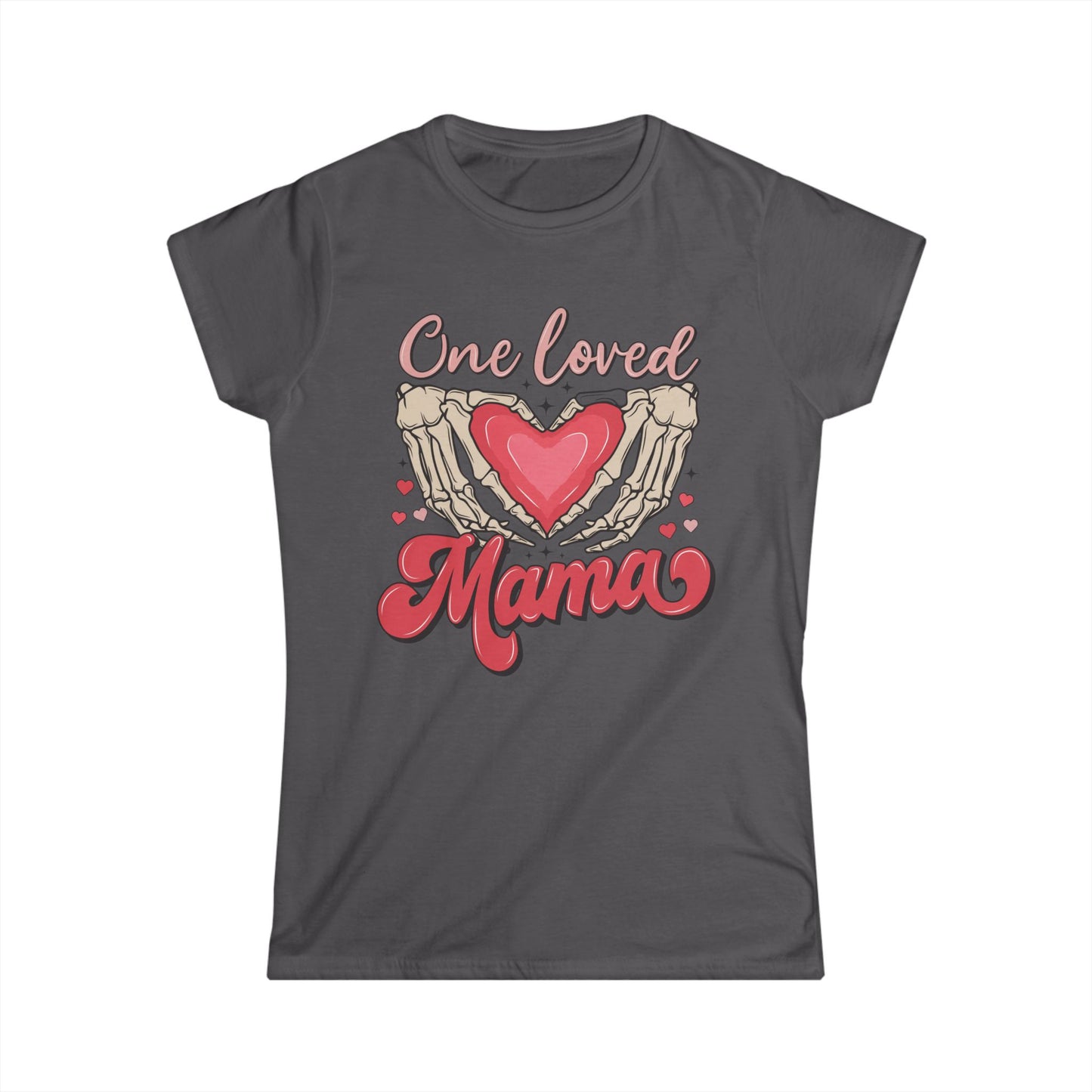 One Loved Mama Softstyle Tee - Cute Heart Graphic for Moms